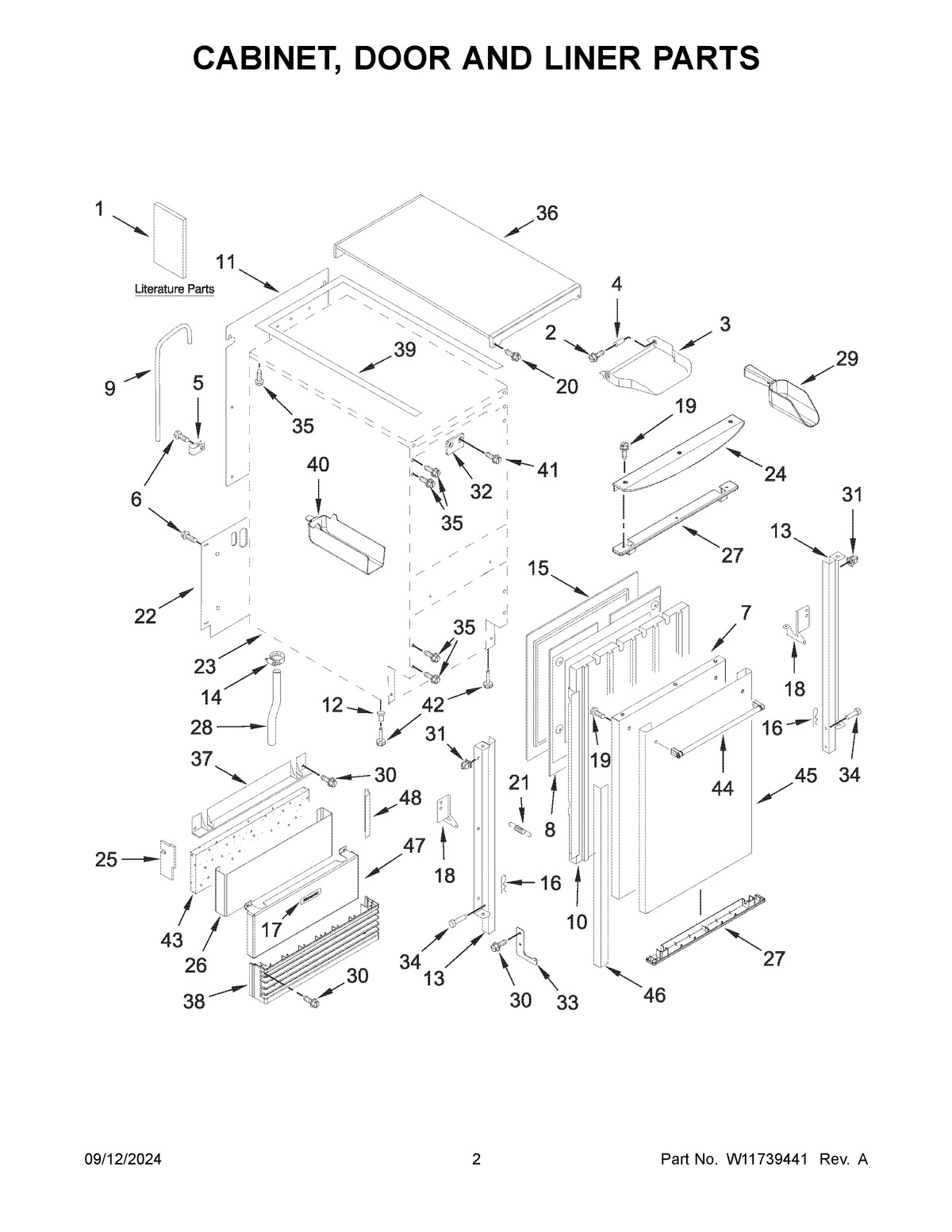 02 - CABINET, DOOR AND LINER PARTS