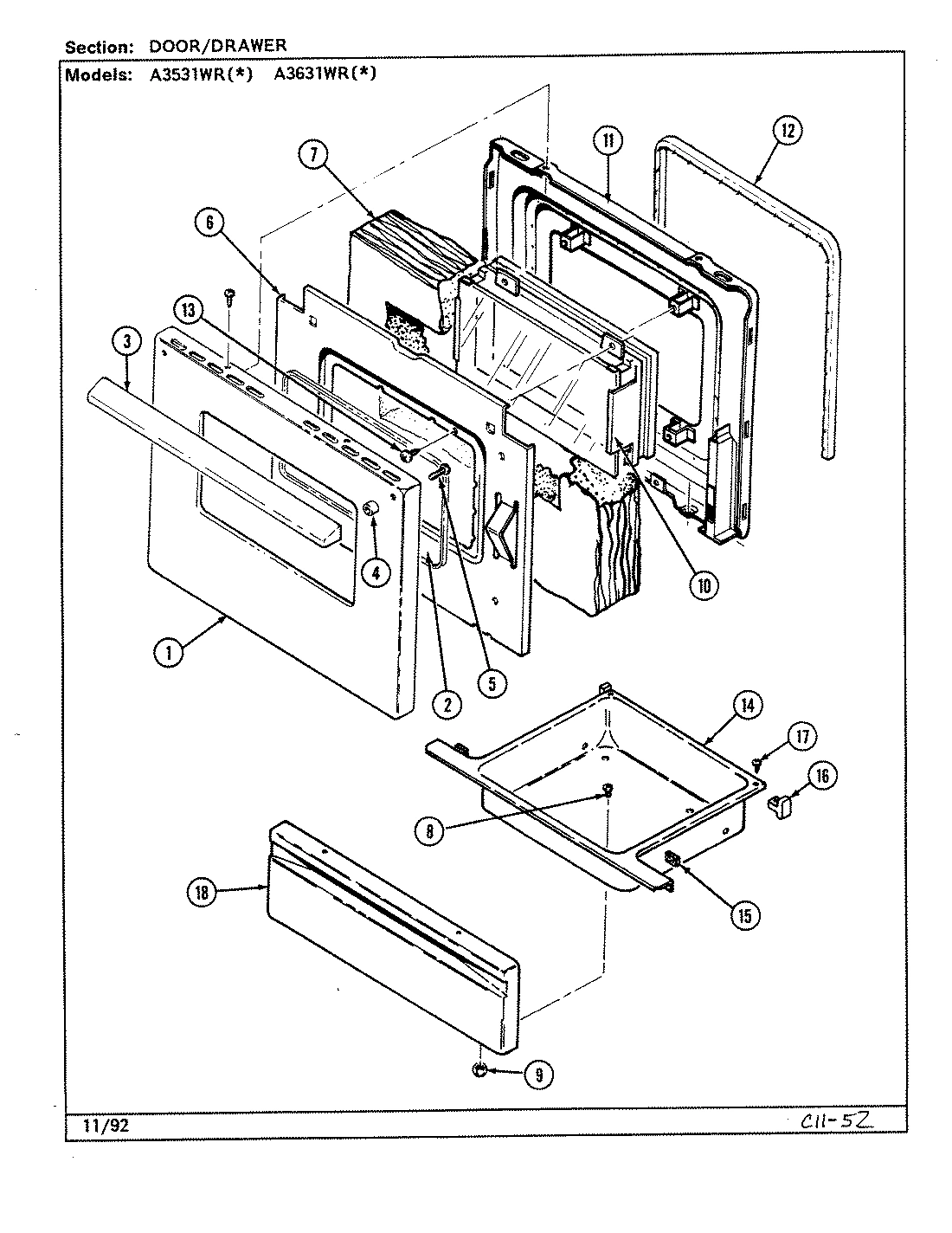 03 - DOOR/DRAWER (A3531WR)