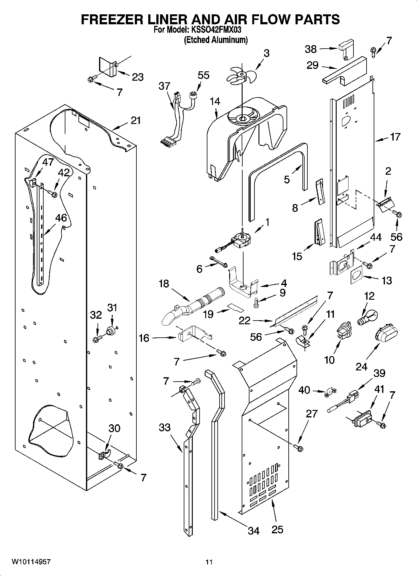 08 - FREEZER LINER AND AIR FLOW PARTS