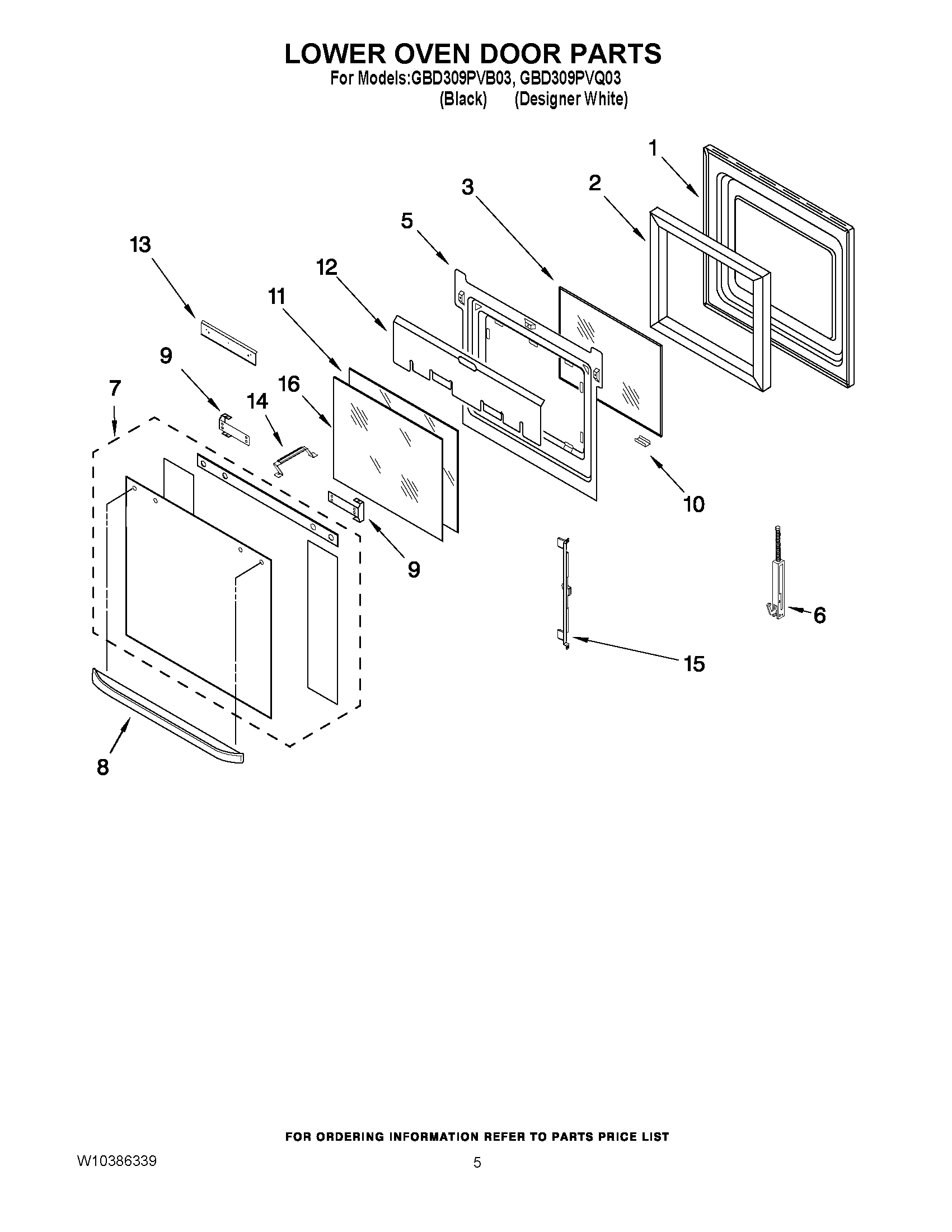 03 - LOWER OVEN DOOR PARTS
