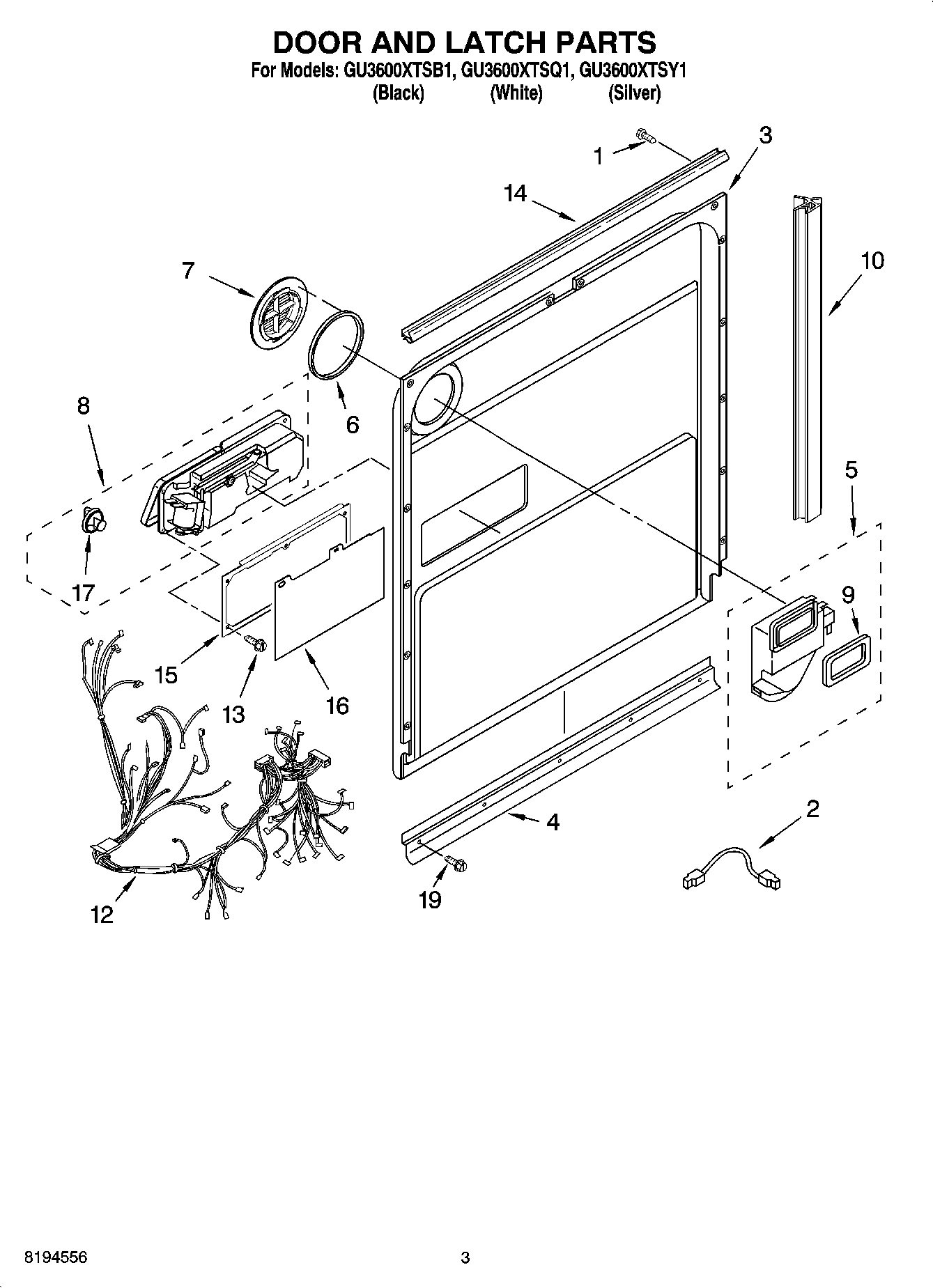 03 - DOOR AND LATCH PARTS