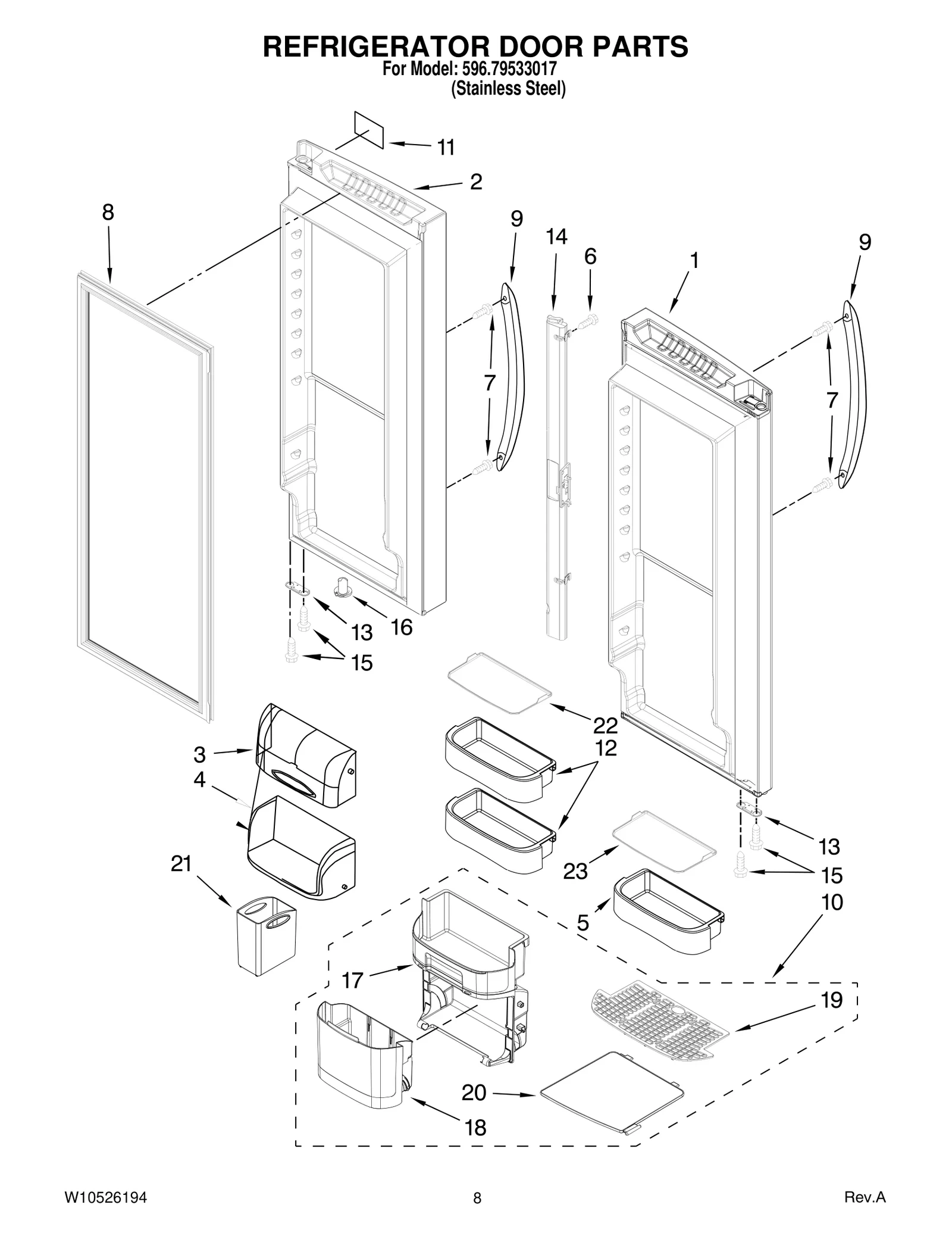 REFRIGERATOR DOOR PARTS