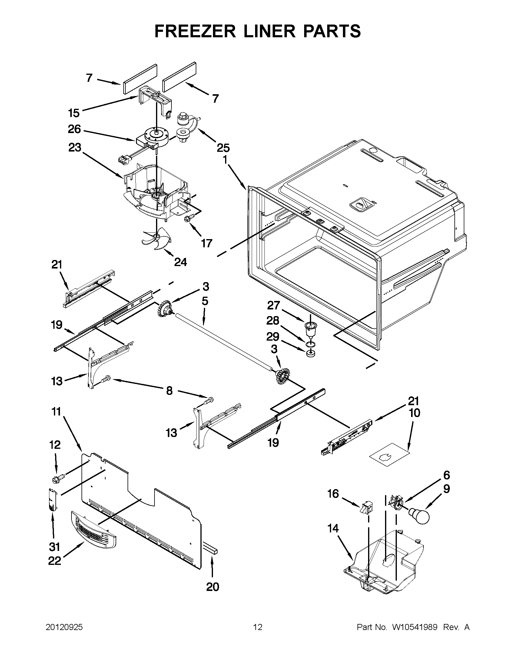 06 - FREEZER LINER PARTS