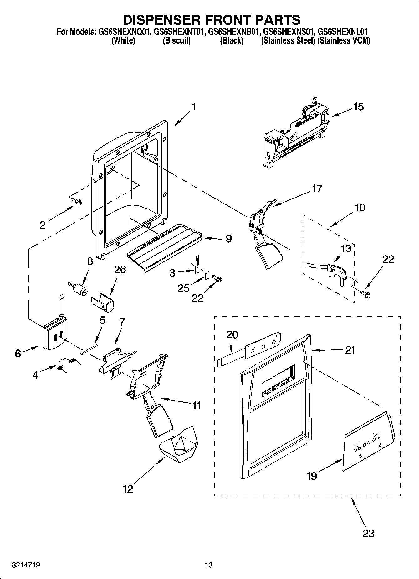 08 - DISPENSER FRONT PARTS