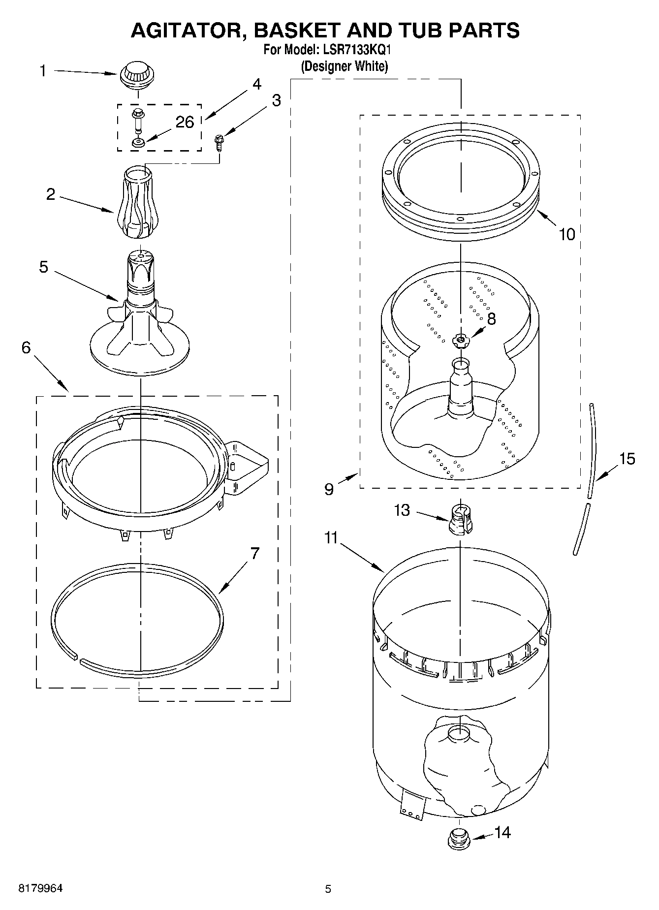 03 - AGITATOR, BASKET AND TUB PARTS