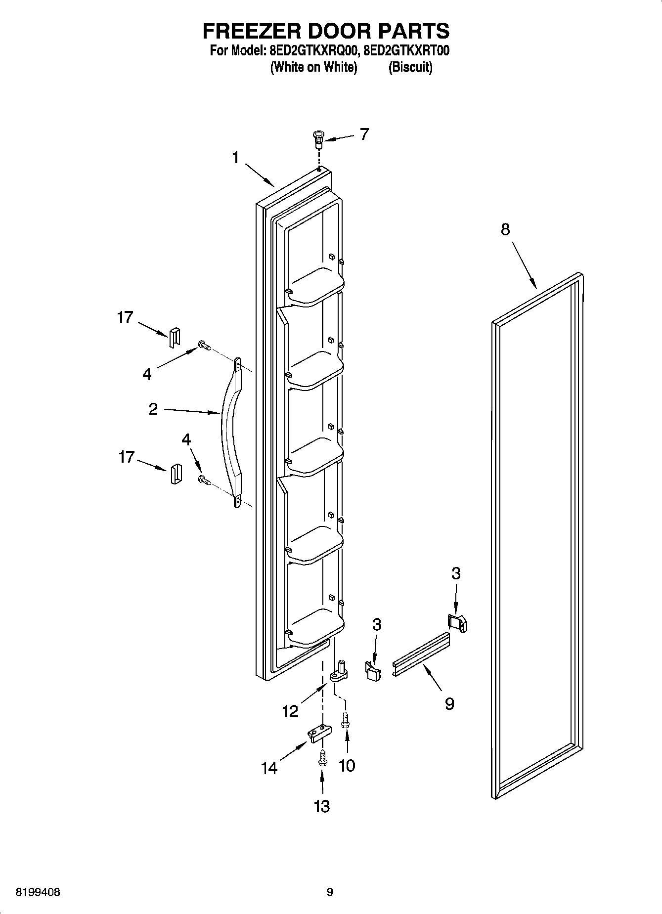 07 - FREEZER DOOR PARTS