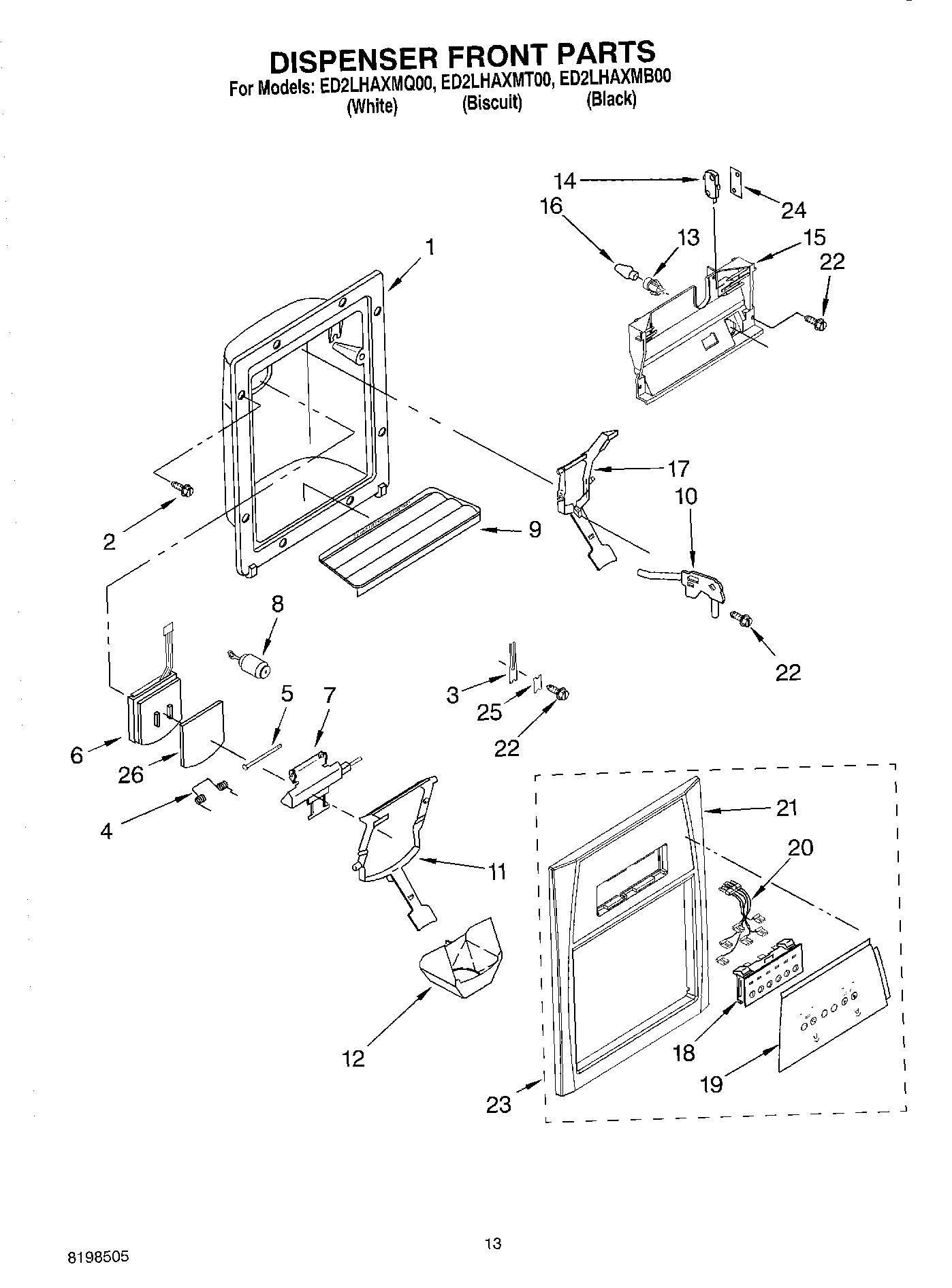 08 - DISPENSER FRONT PARTS