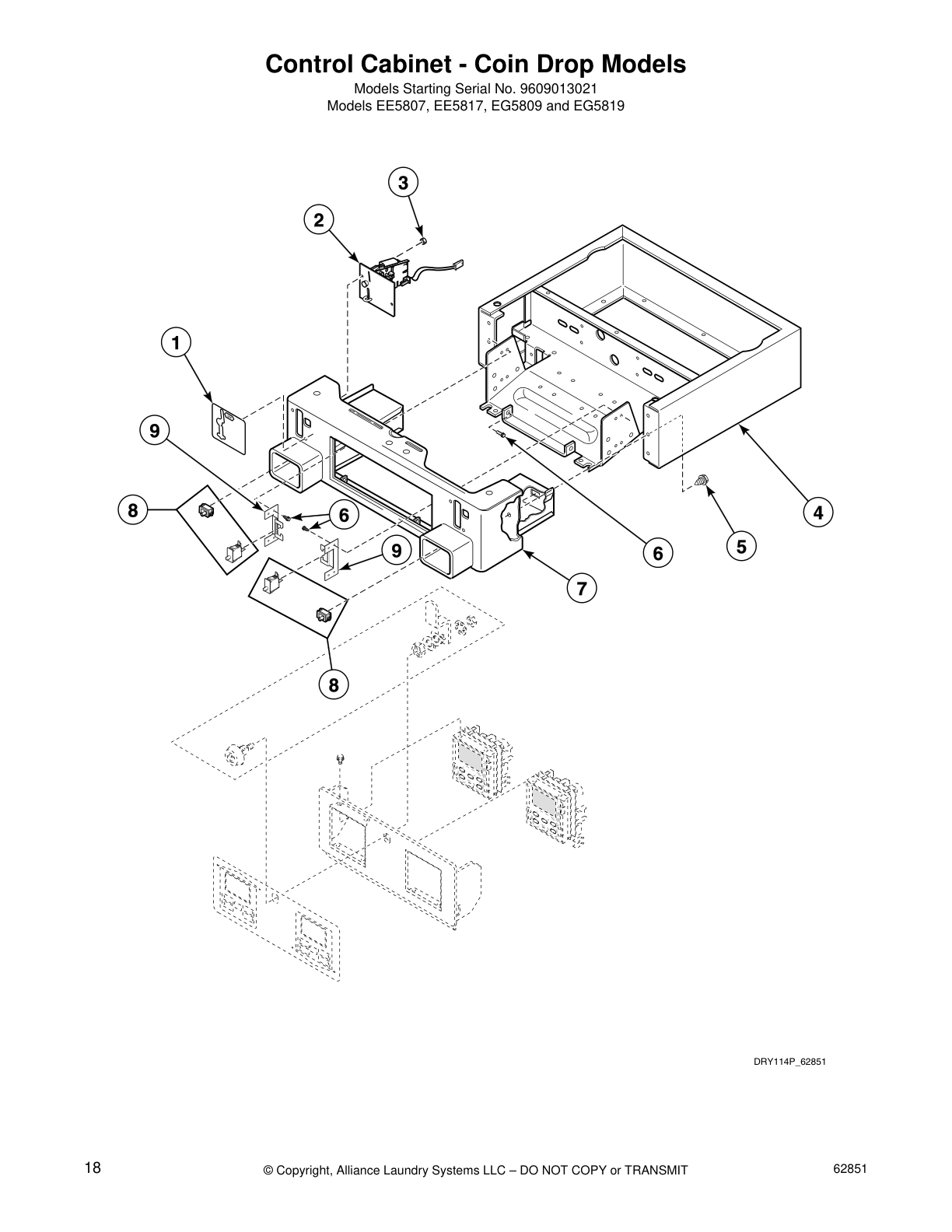 Control Cabinet - Coin Drop Models