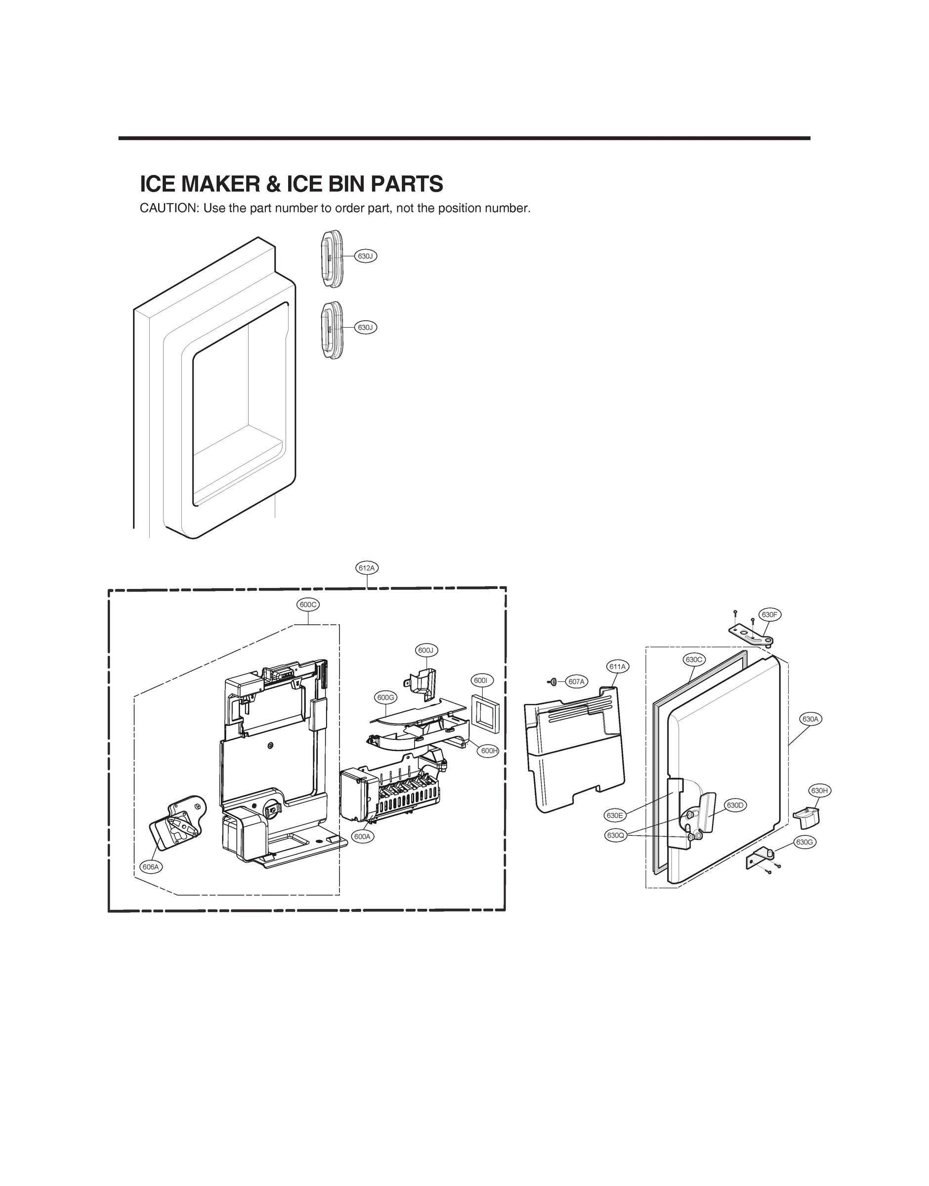 ICE MAKER & ICE BIN PARTS