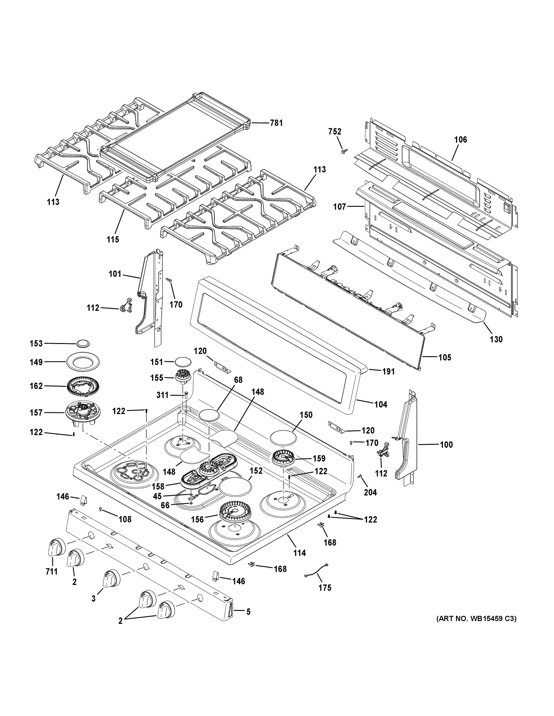 CONTROL PANEL & COOKTOP