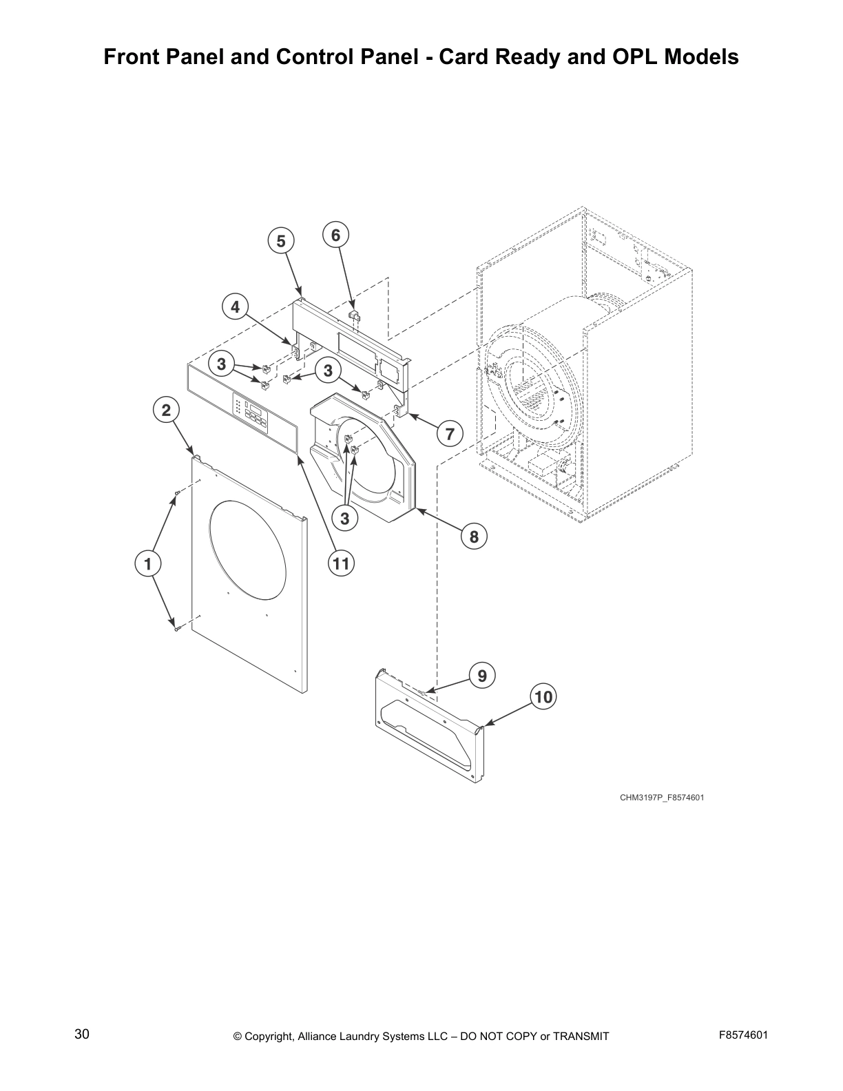 Front Panel and Control Panel - Card Ready and OPL Models