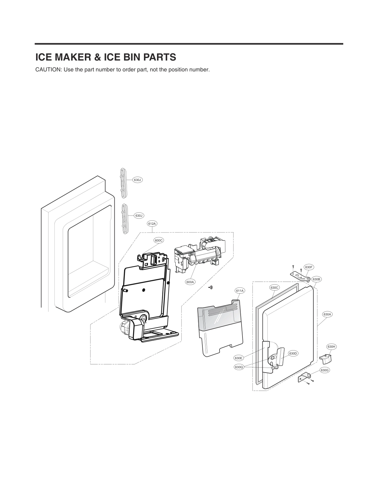 ICE MAKER & ICE BIN PARTS