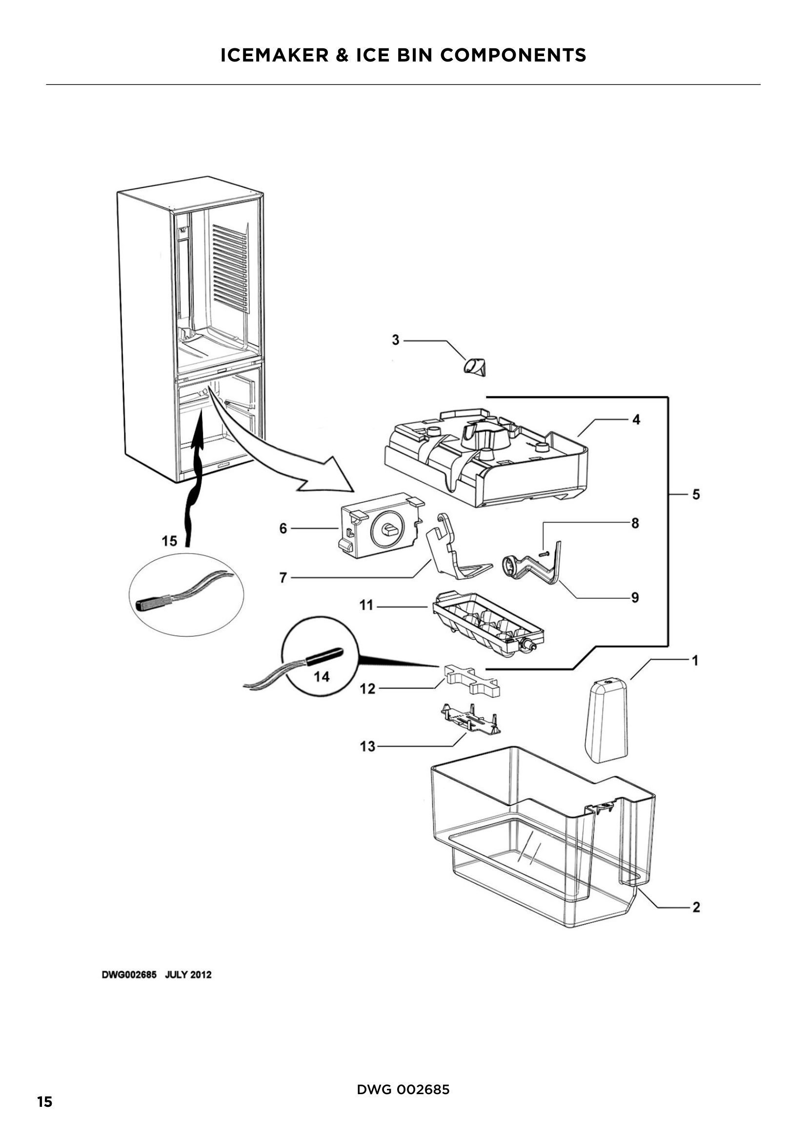 ICEMAKER & ICE BIN COMPONENTS