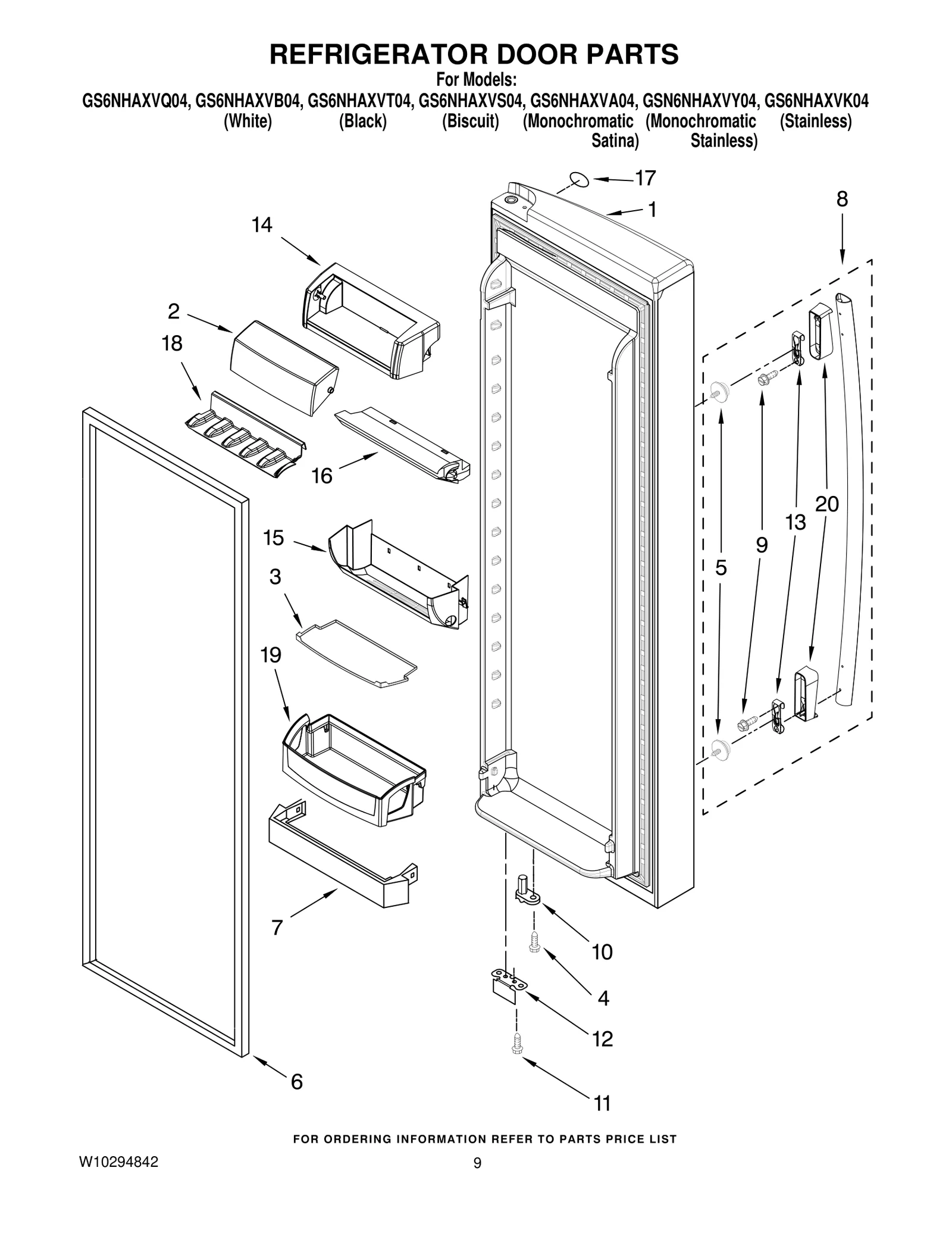 REFRIGERATOR DOOR PARTS