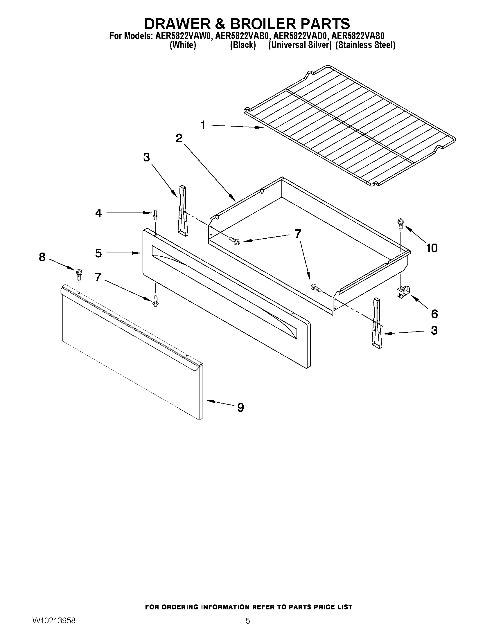 04 - DRAWER & BROILER PARTS