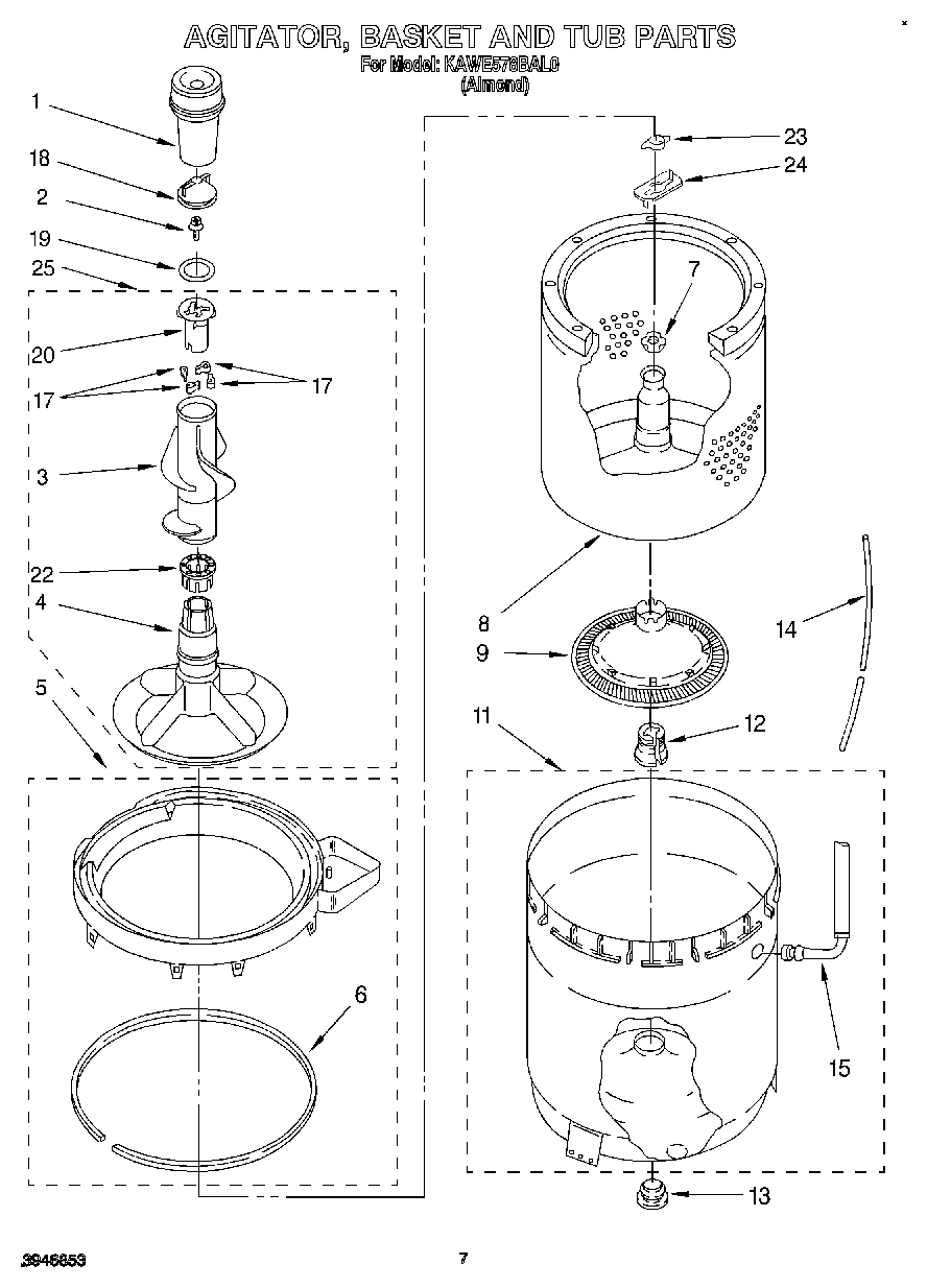 05 - AGITATOR, BASKET AND TUB