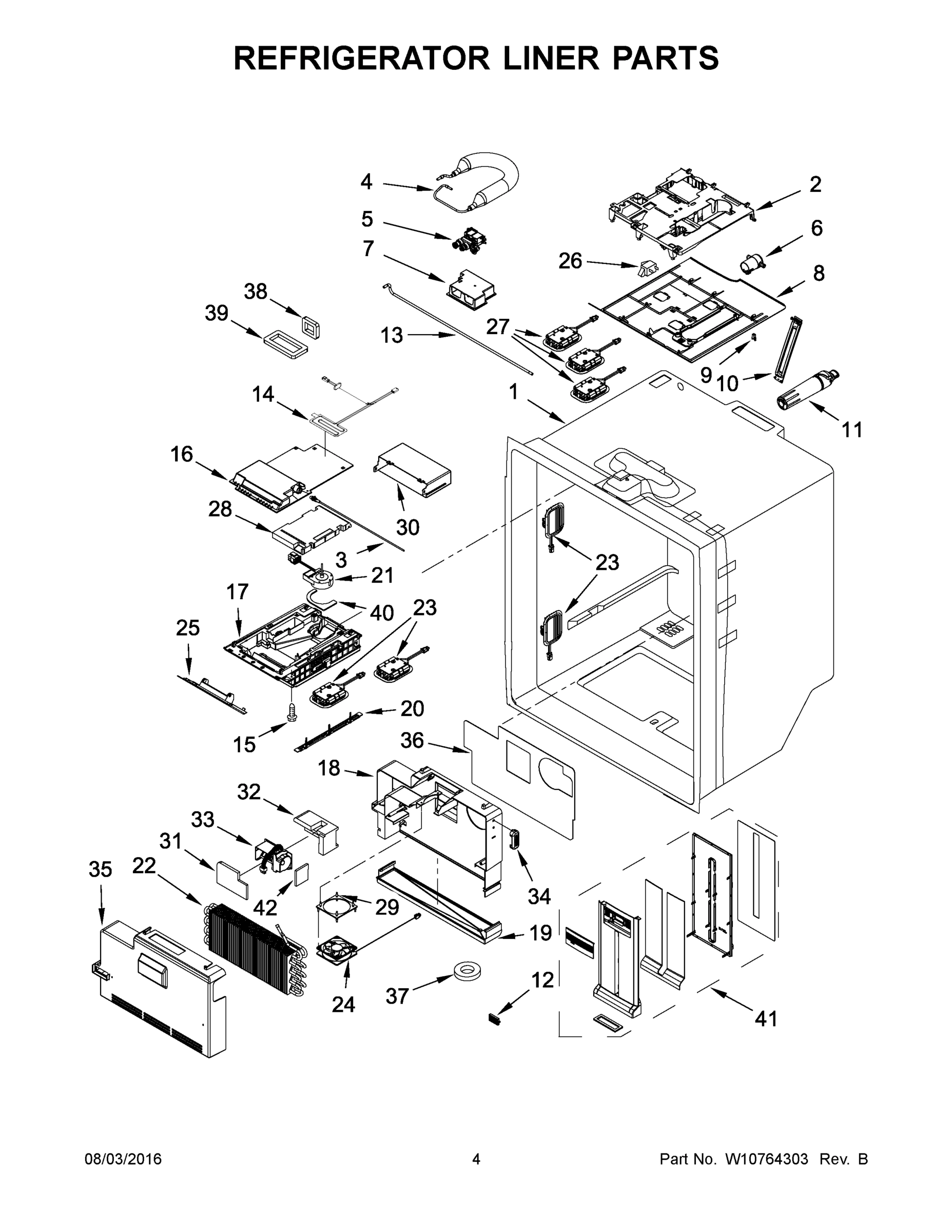 03 - REFRIGERATOR LINER PARTS