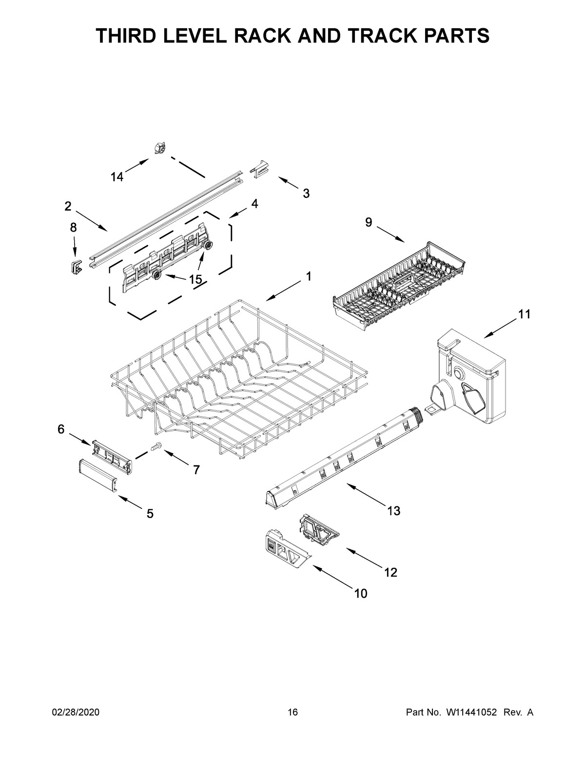 09 - THIRD LEVEL RACK AND TRACK PARTS