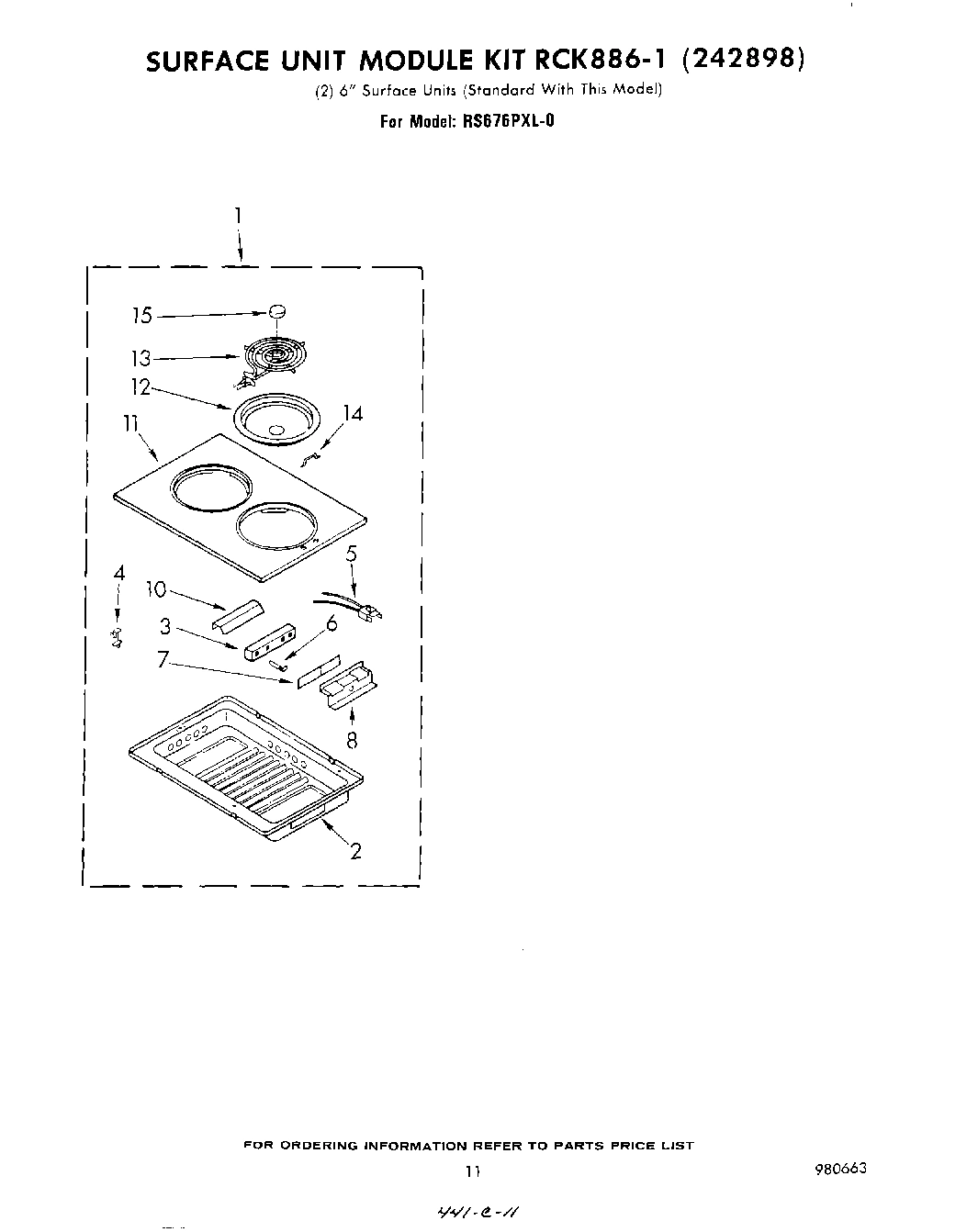 08 - SURFACE UNIT KIT RCK886-1