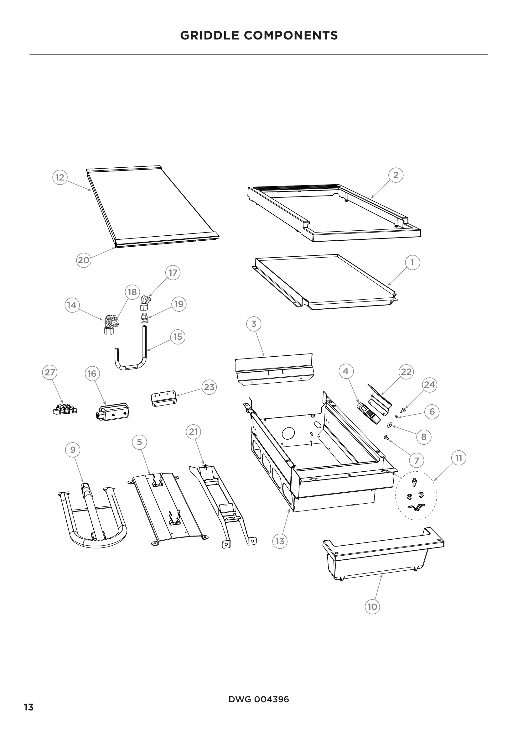 GRIDDLE COMPONENTS