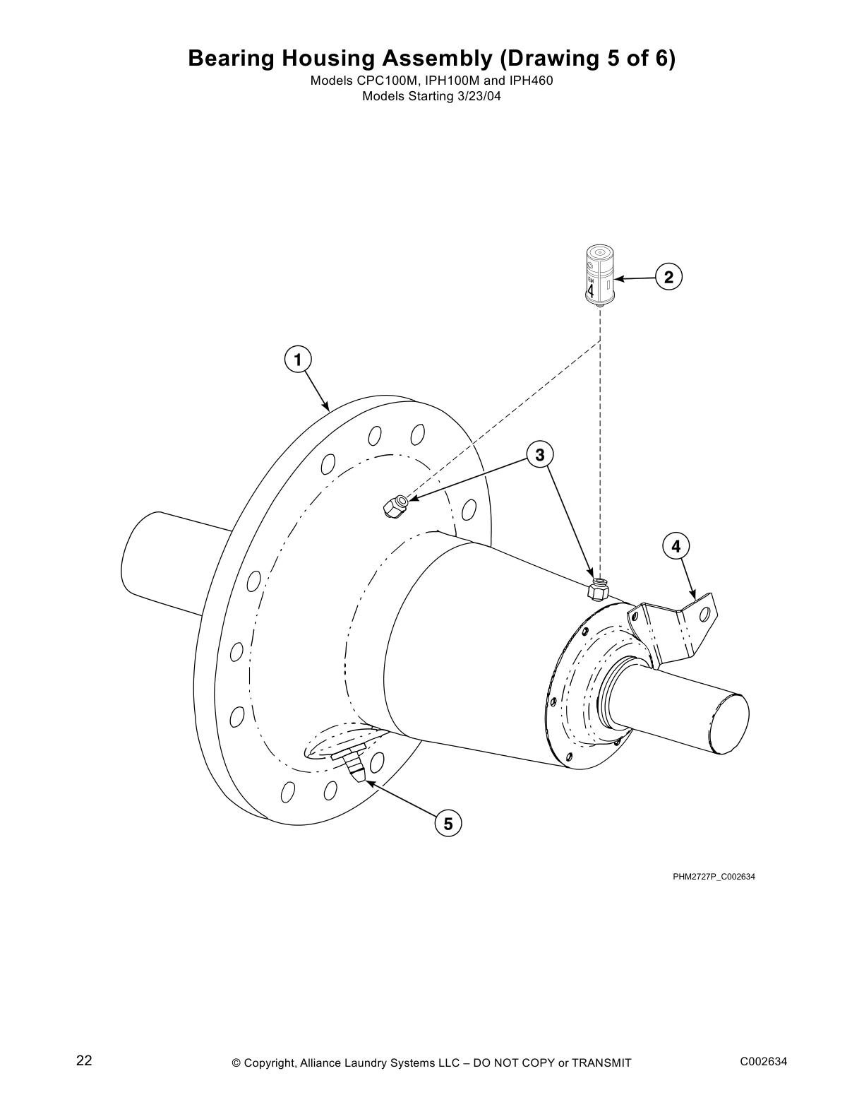 Bearing Housing Assembly (Drawing 5 of 6)