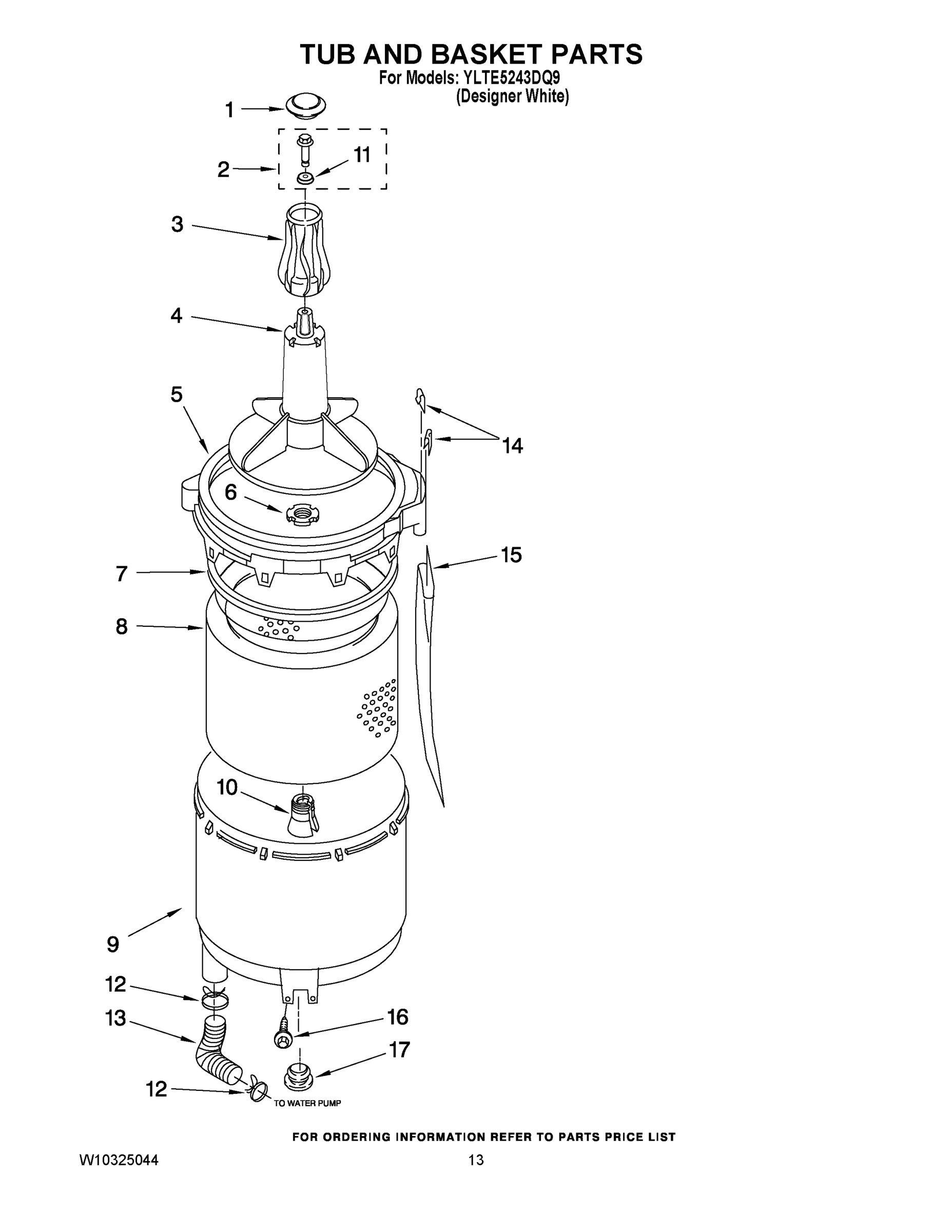 10 - TUB AND BASKET PARTS
