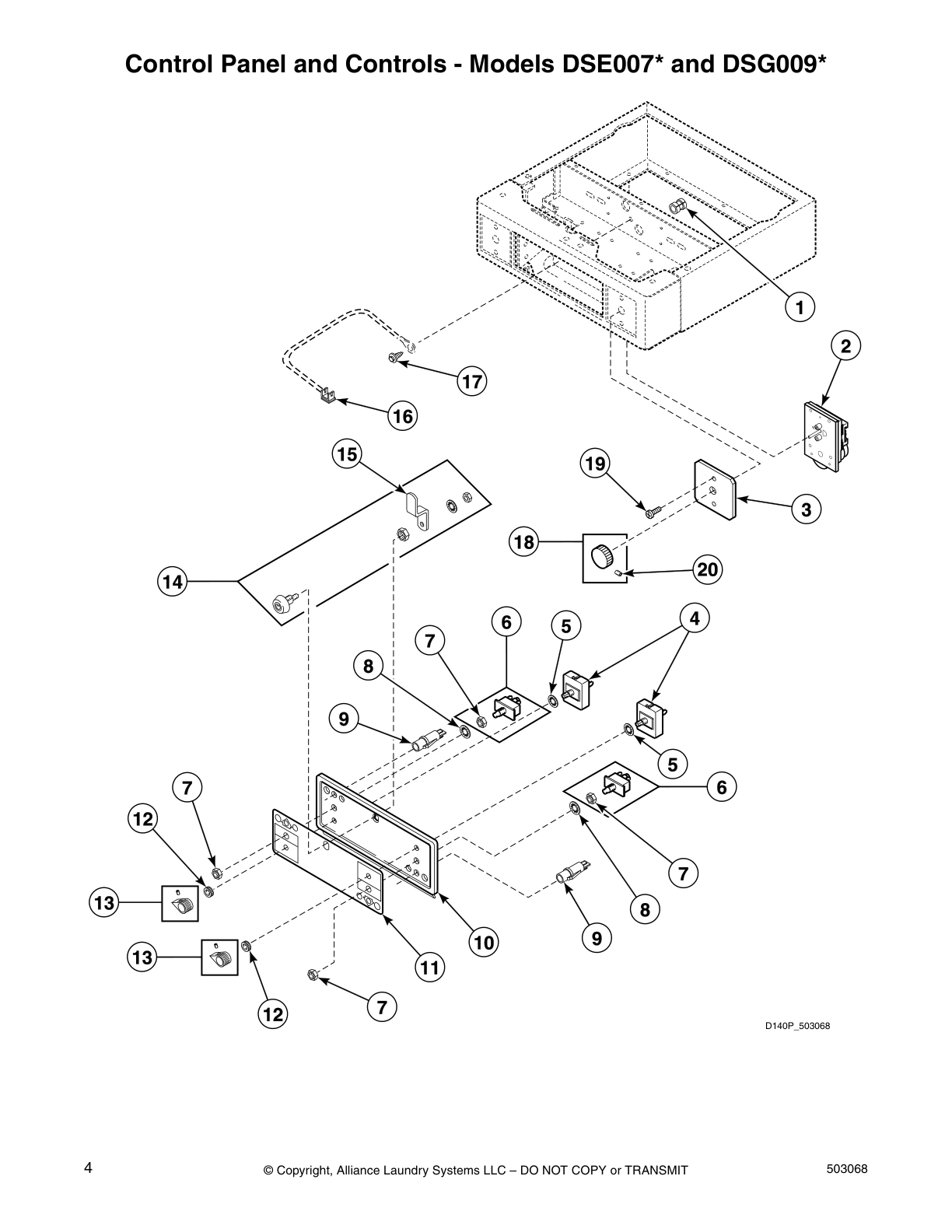 Control Panel and Controls - Models DSE007* and DSG009*