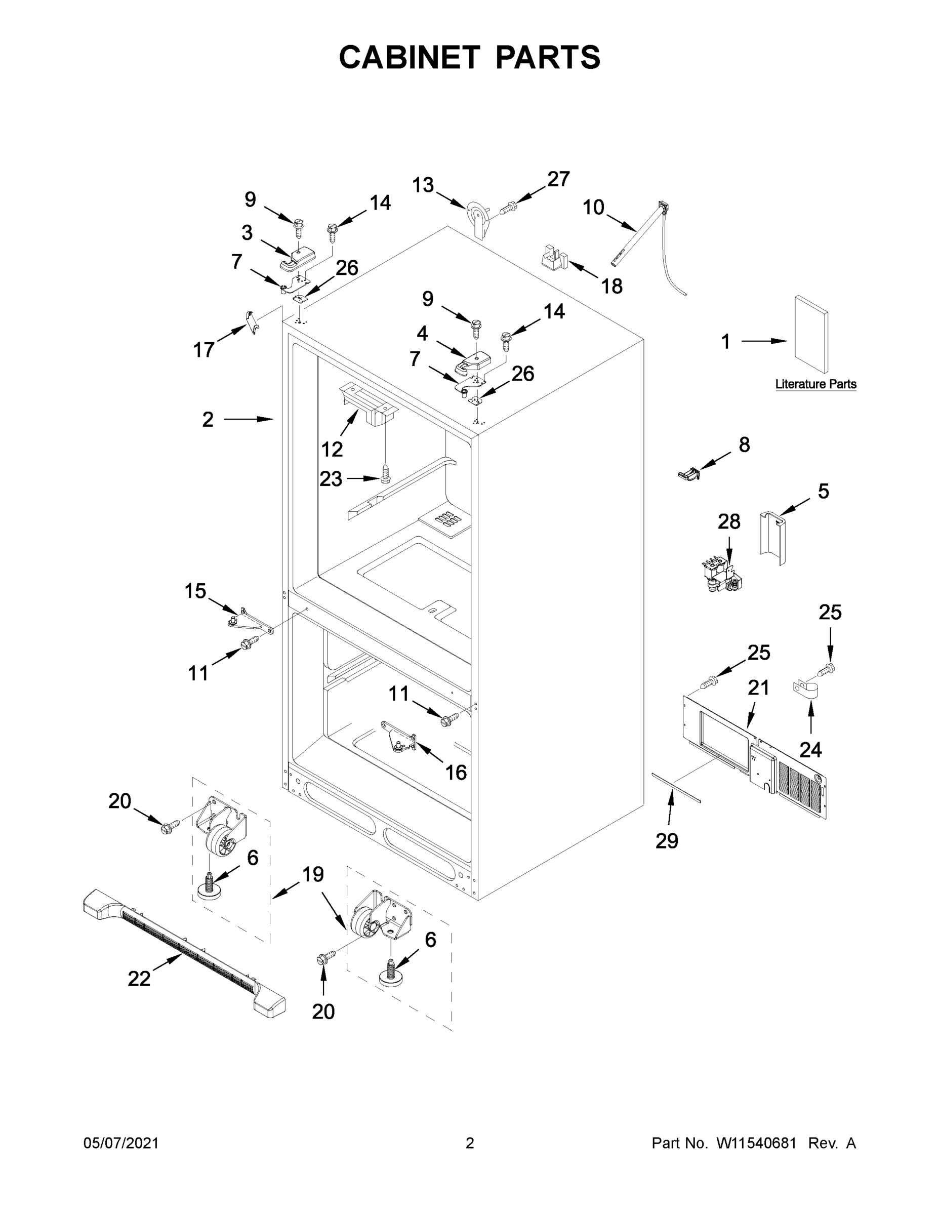 02 - CABINET PARTS