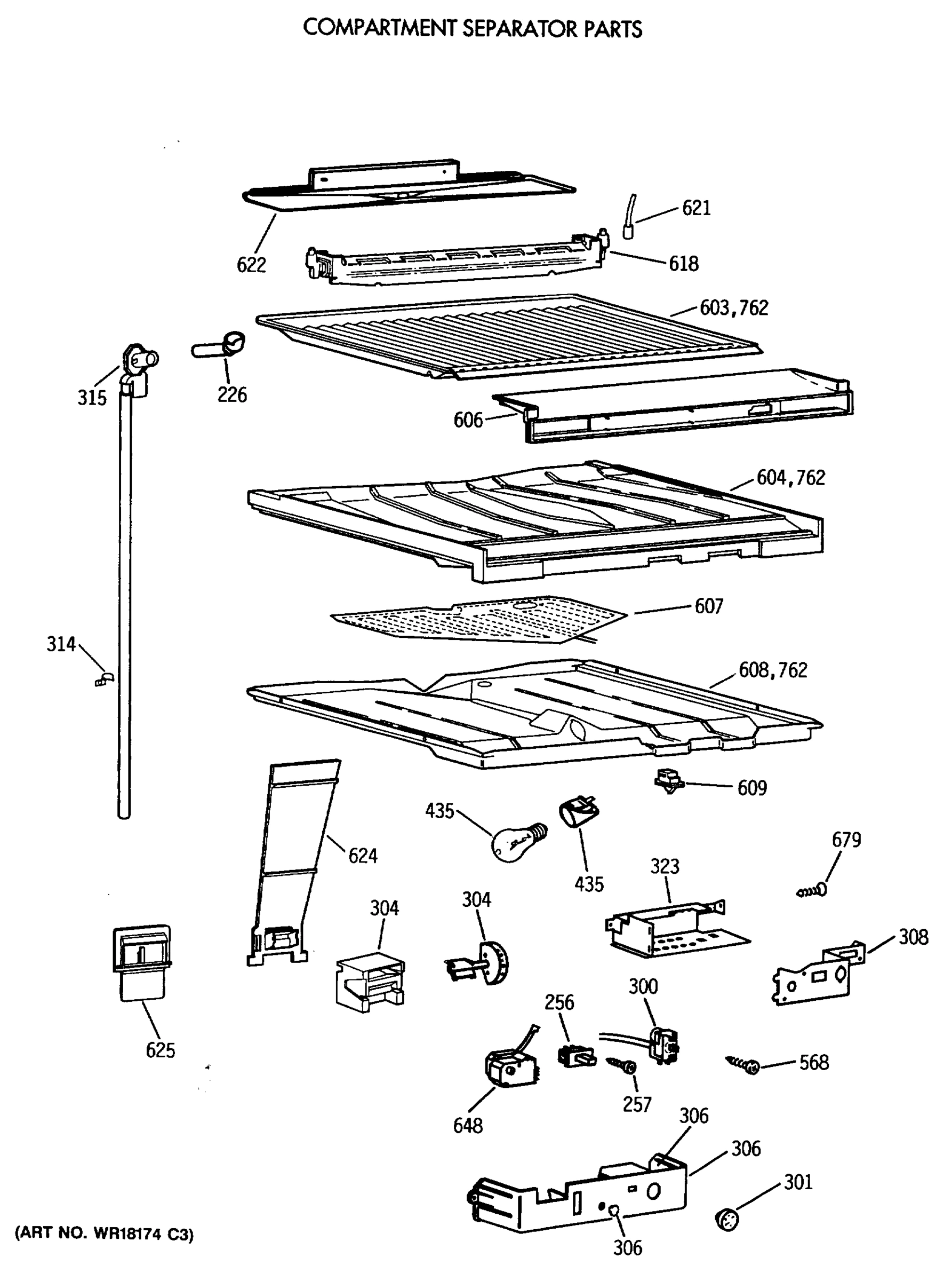 COMPARTMENT SEPARATOR PARTS