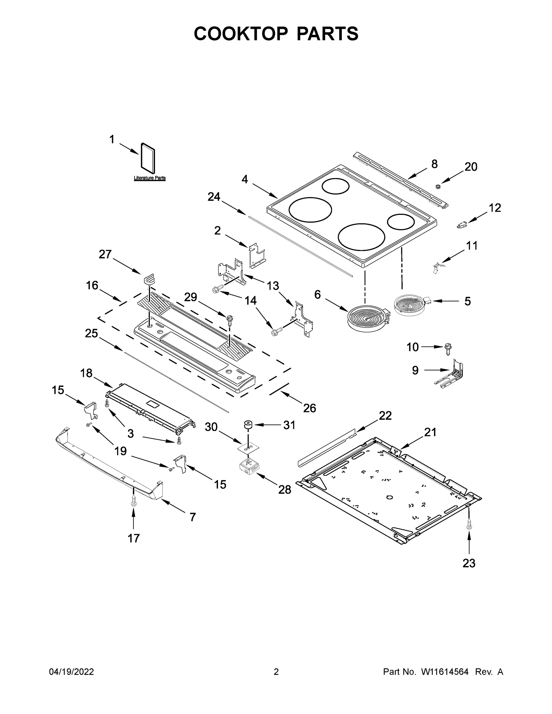 02 - COOKTOP PARTS