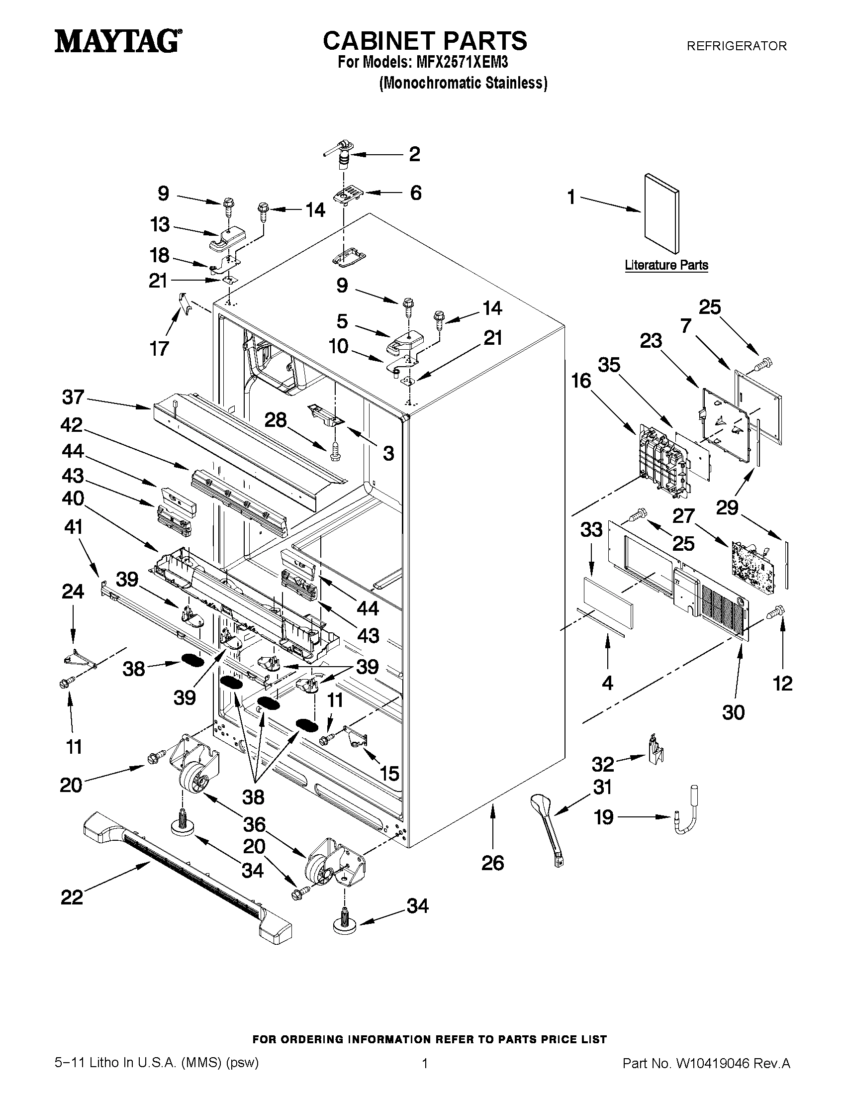 01 - CABINET PARTS
