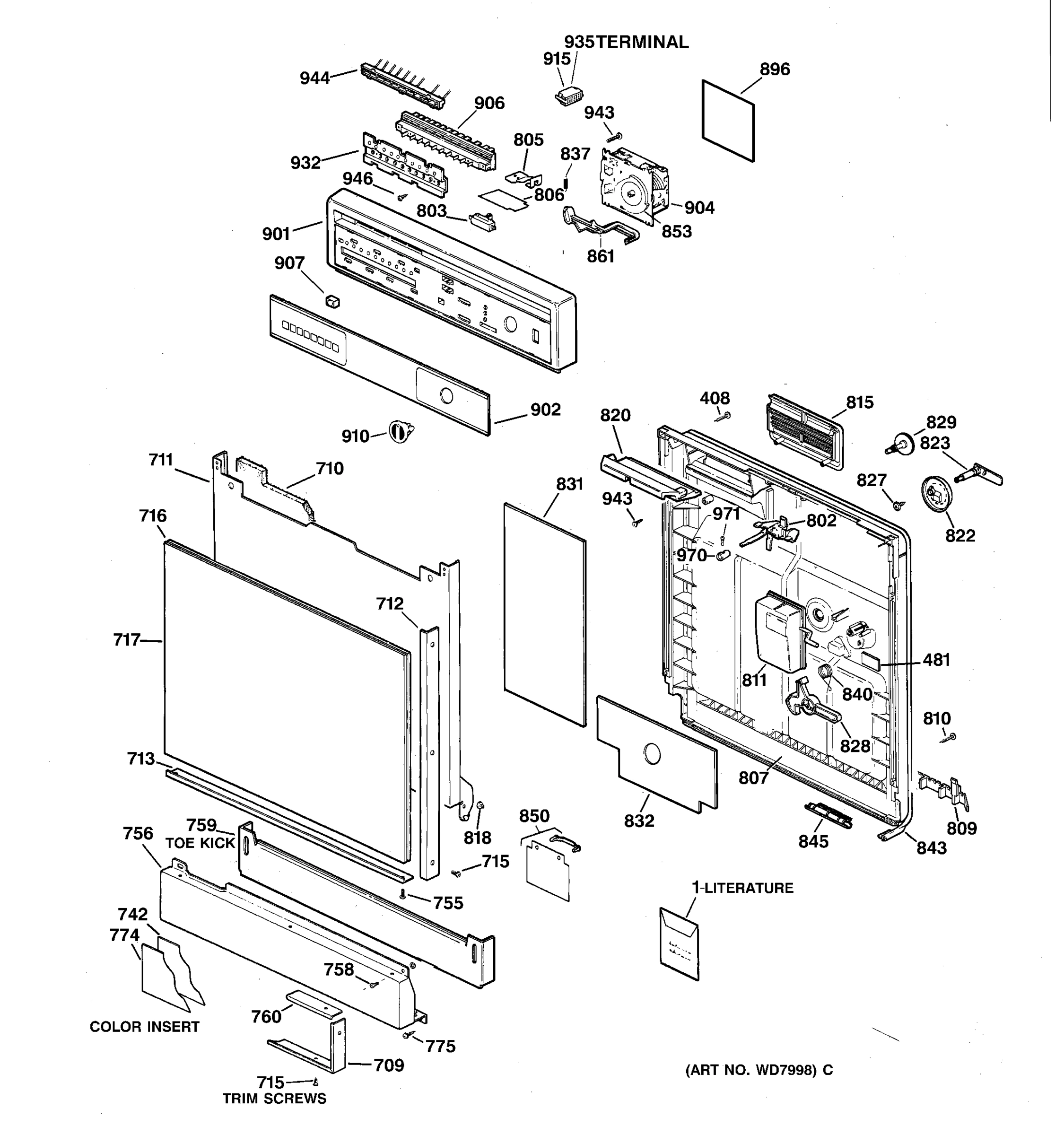 ESCUTCHEON & DOOR ASSEMBLY