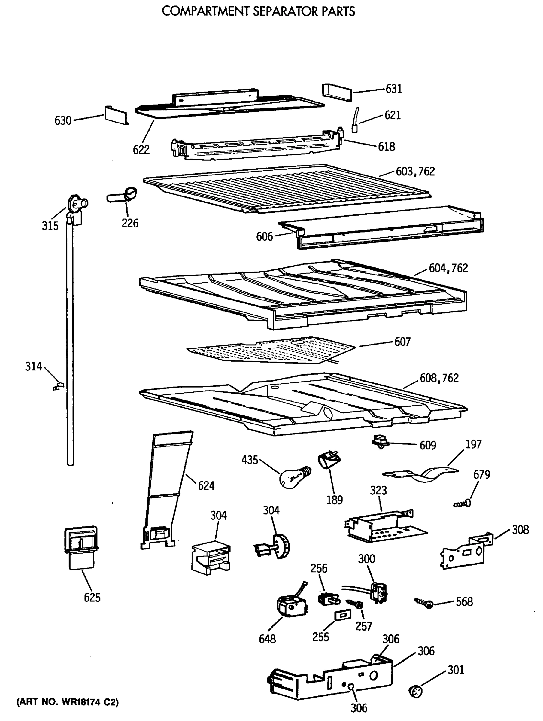 COMPARTMENT SEPARATOR PARTS