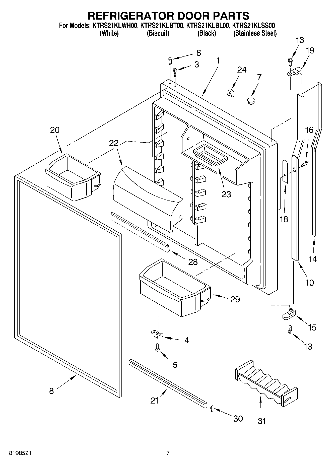 04 - REFRIGERATOR DOOR PARTS