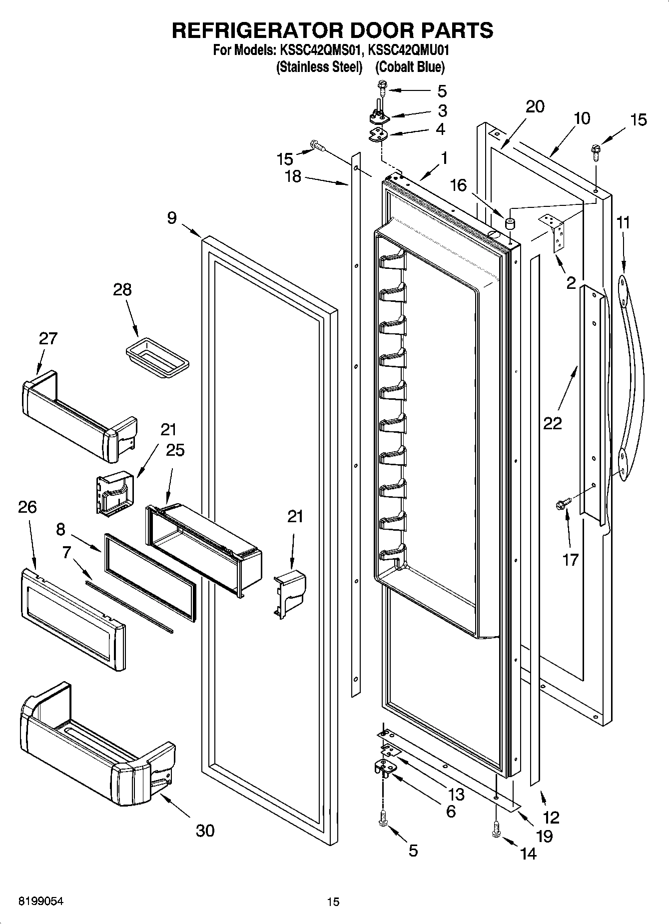 10 - REFRIGERATOR DOOR PARTS