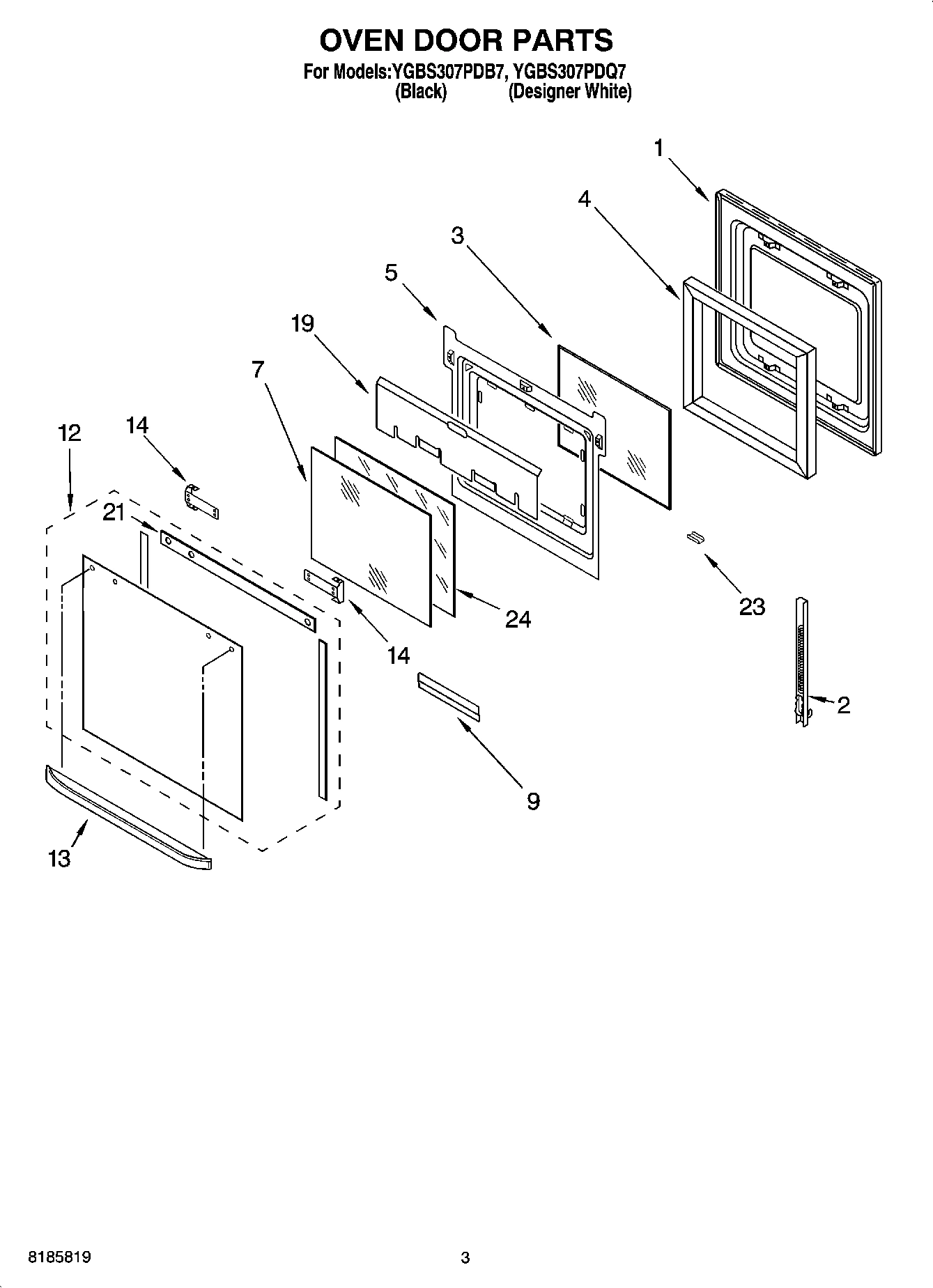 02 - OVEN DOOR PARTS