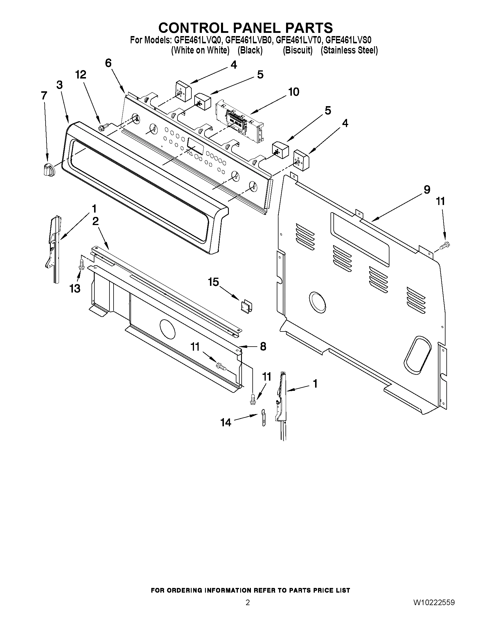 02 - CONTROL PANEL PARTS