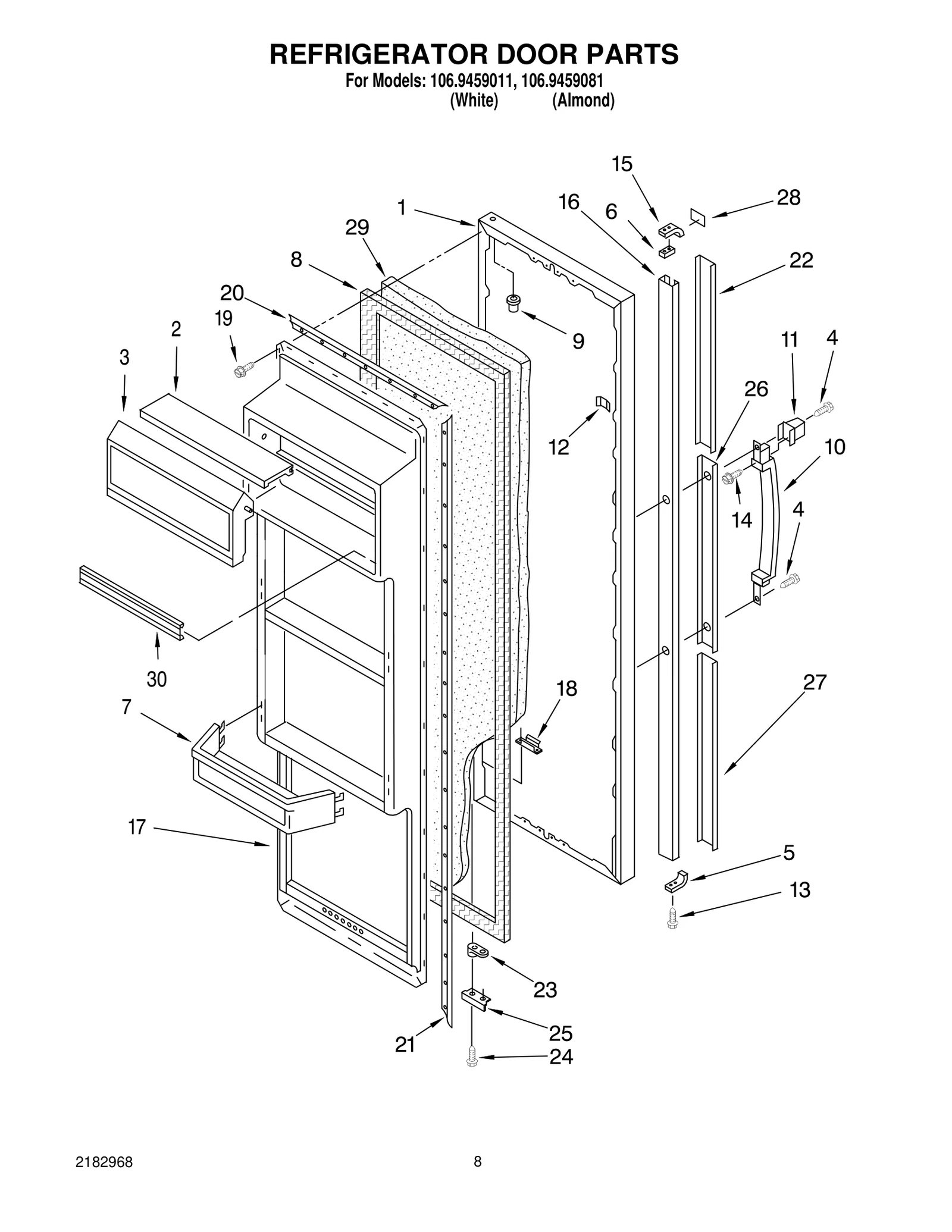 REFRIGERATOR DOOR PARTS
