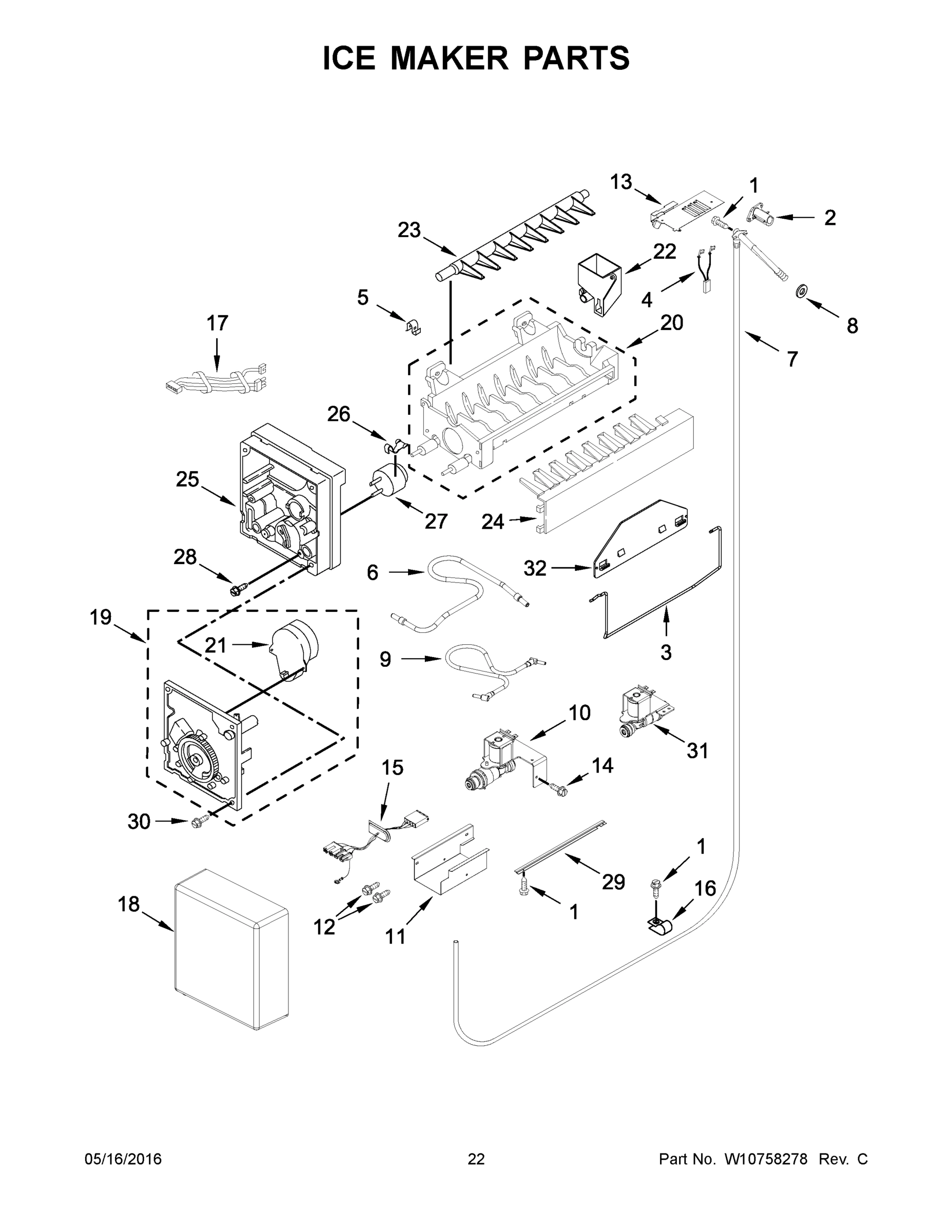 12 - ICE MAKER PARTS