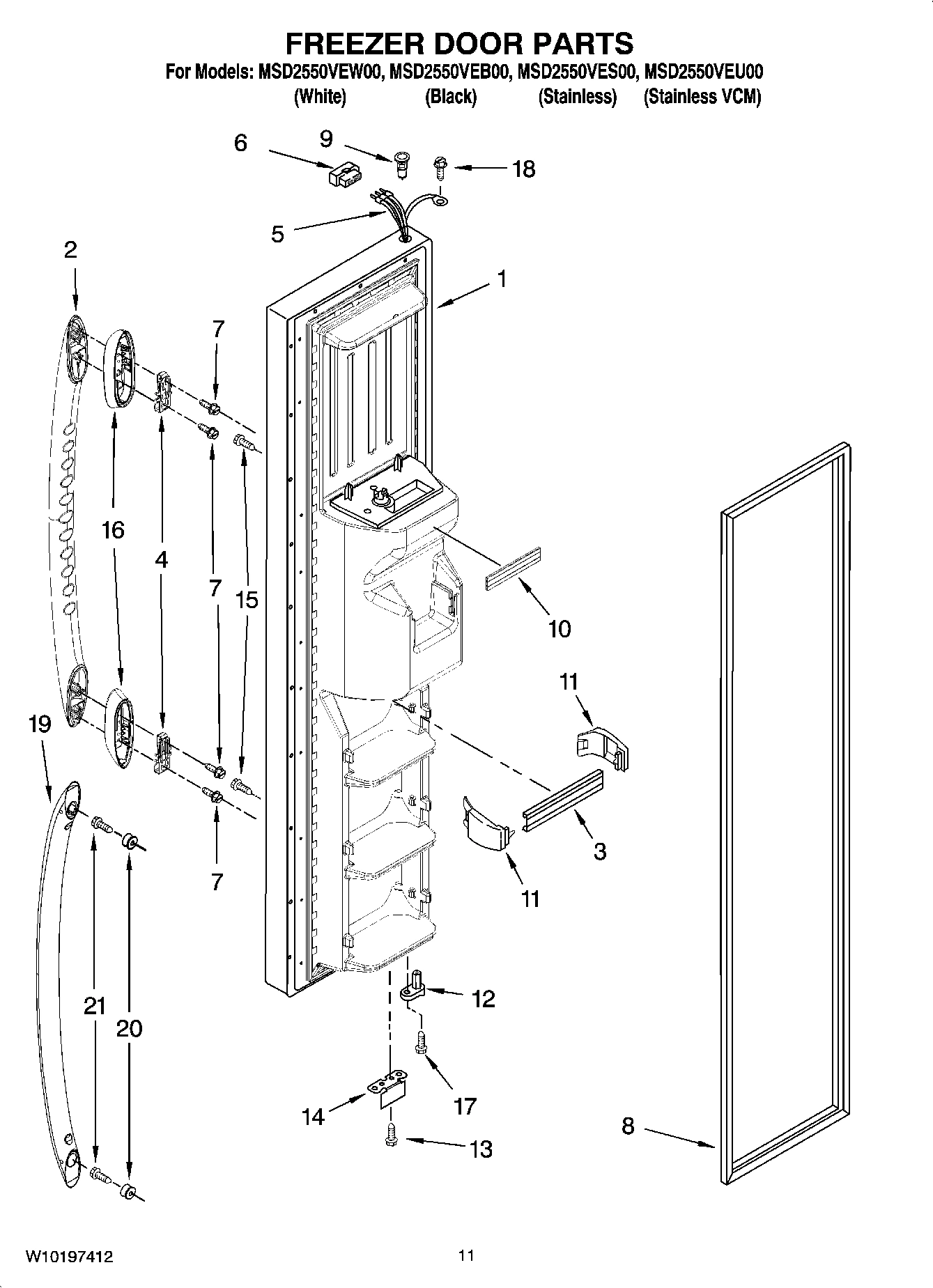 07 - FREEZER DOOR PARTS