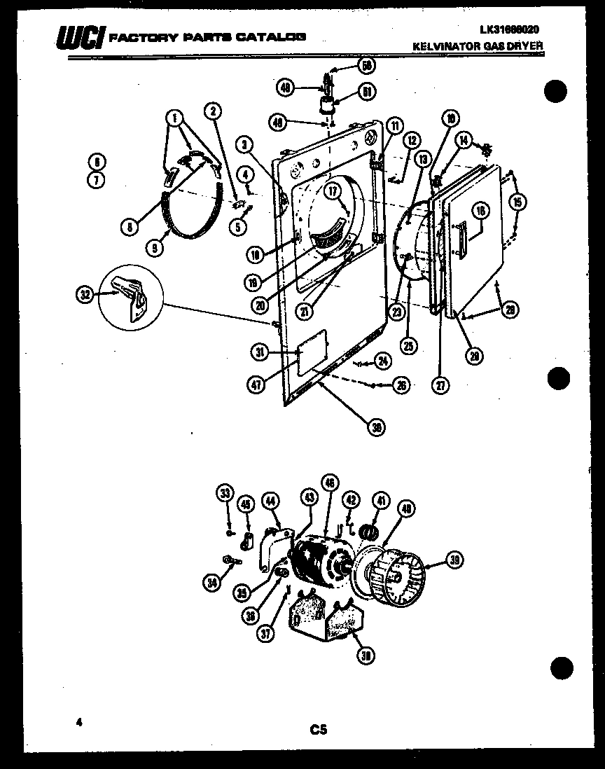 03 - CABINET FRONT, MOTOR AND BLOWER