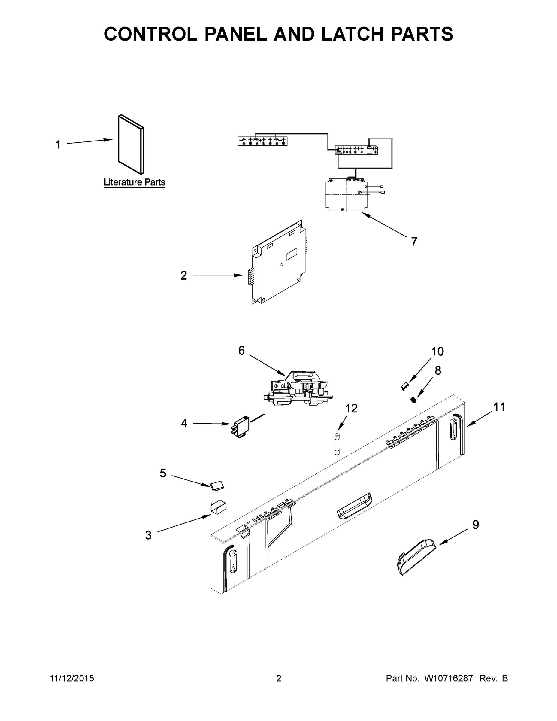 02 - CONTROL PANEL AND LATCH PARTS