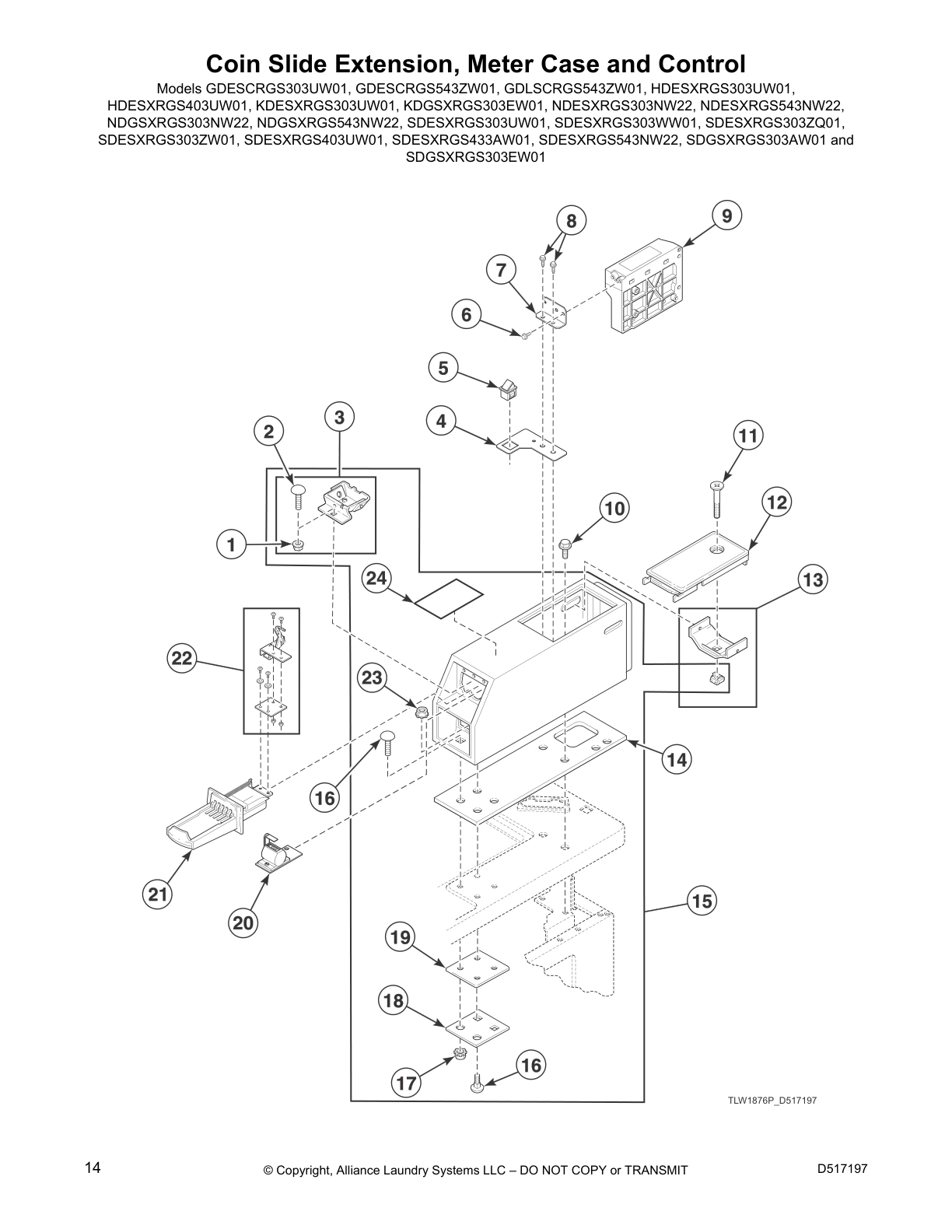 Coin Slide Extension, Meter Case and Control