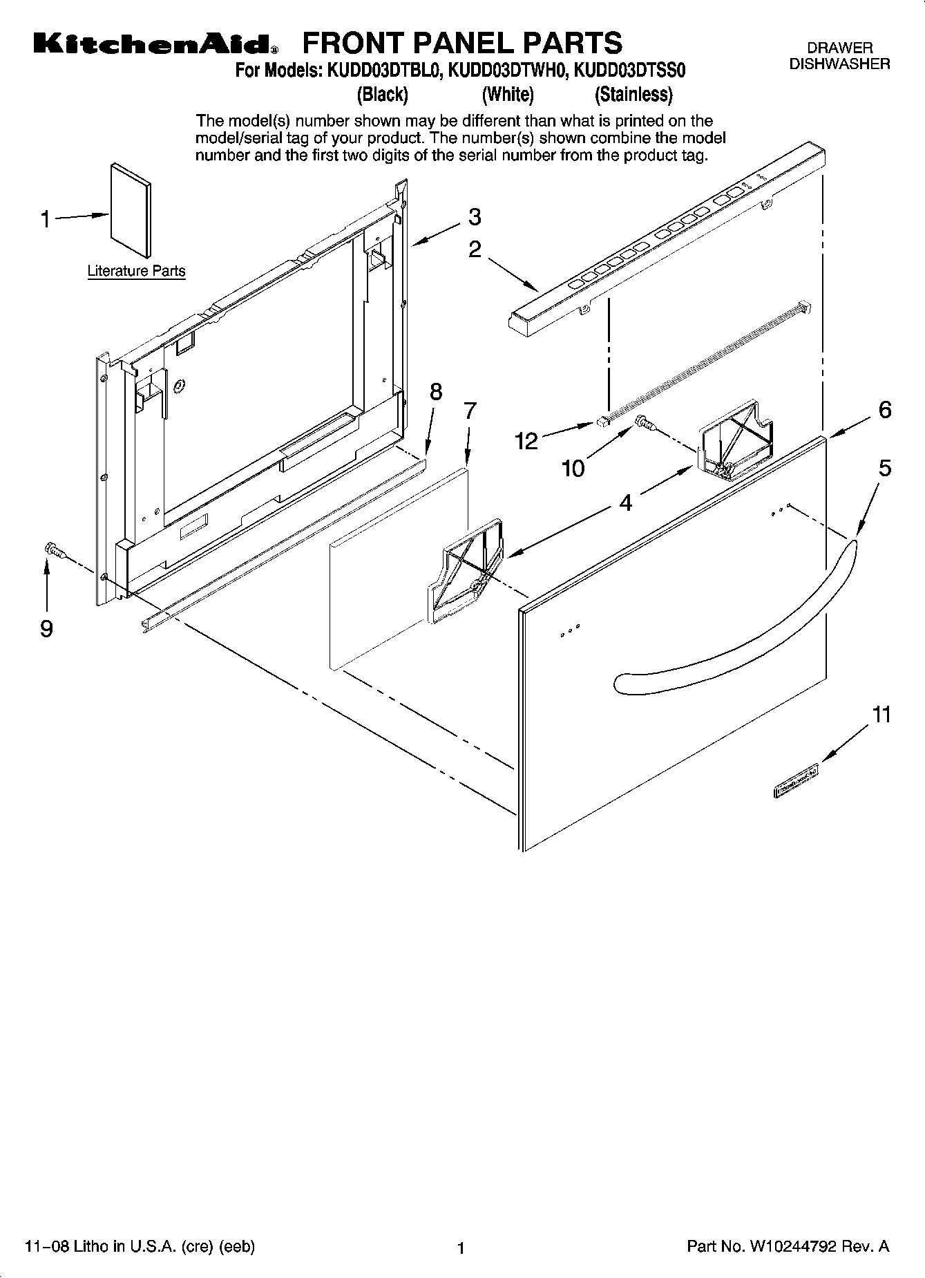 01 - FRONT PANEL PARTS