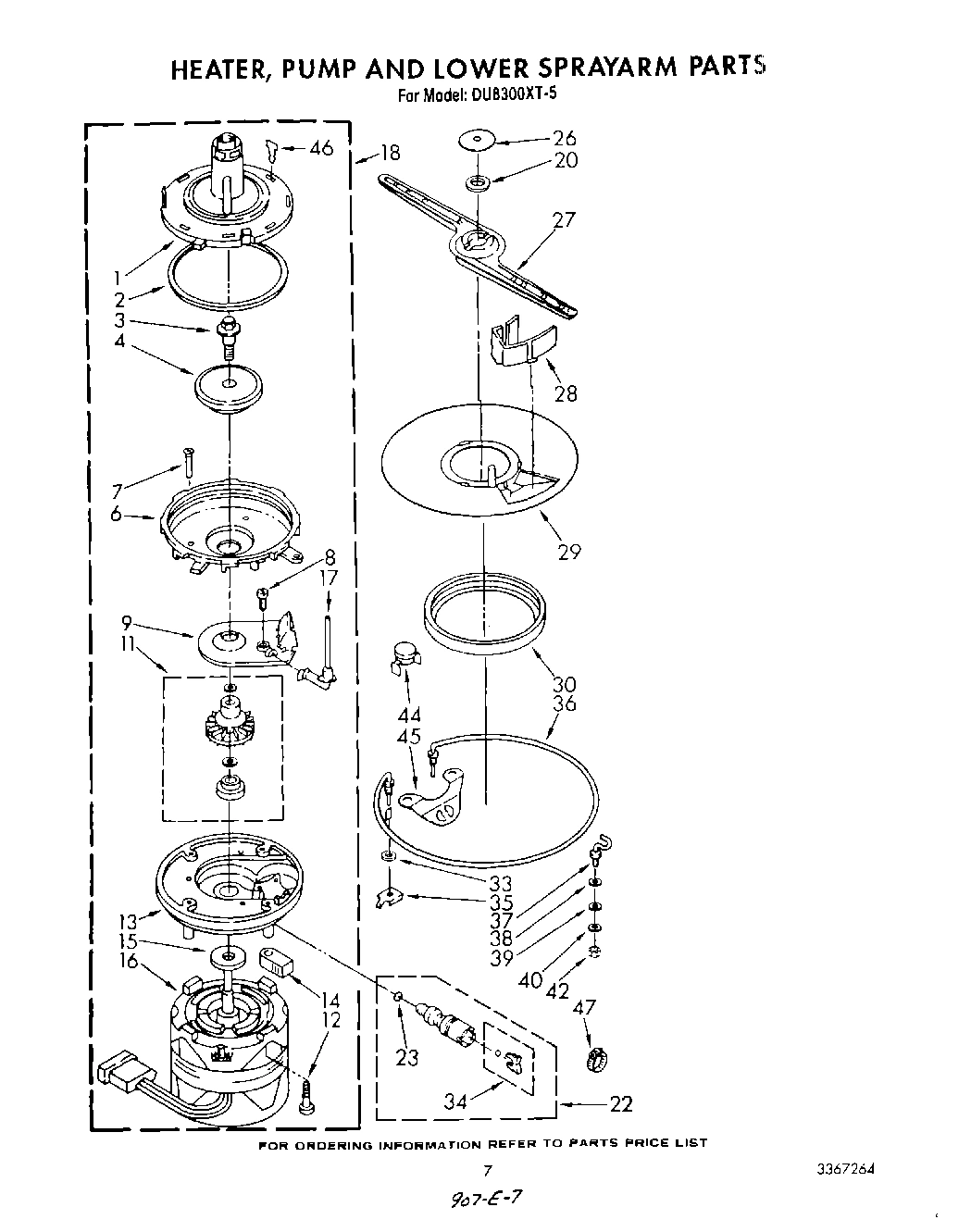 05 - HEATER, PUMP AND LOWER SPRAY ARM