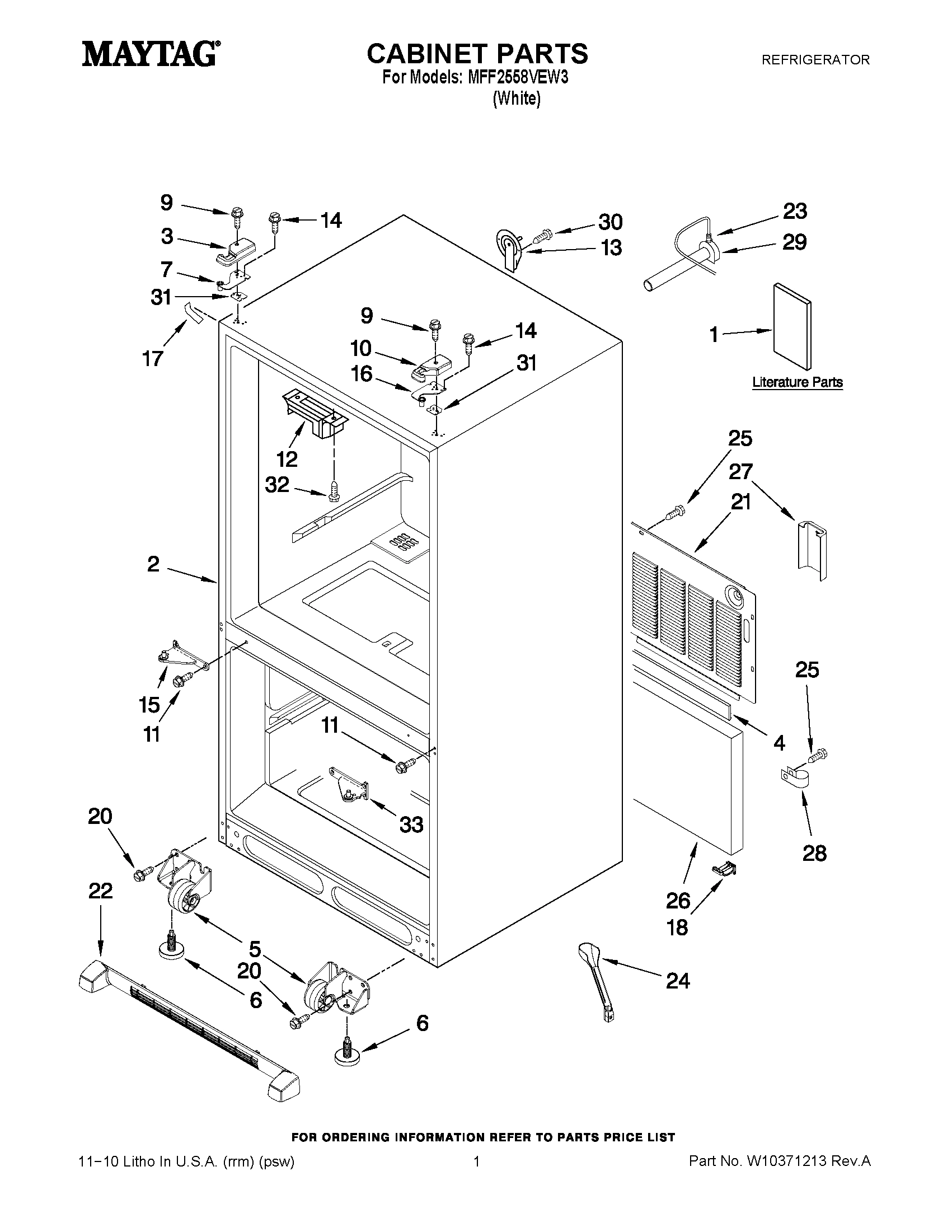 01 - CABINET PARTS
