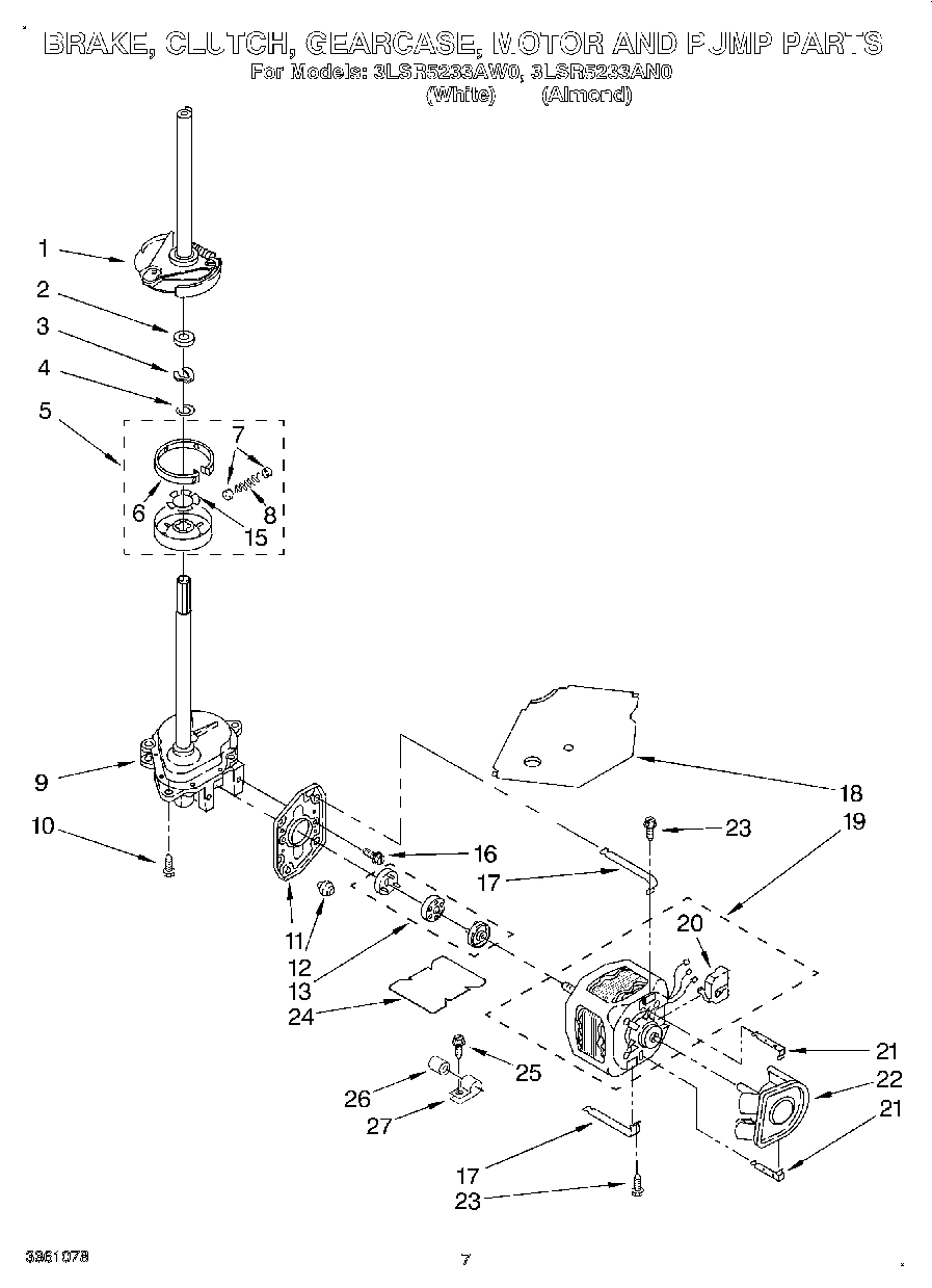 05 - BRAKE, CLUTCH, GEARCASE, MOTOR & PUMP