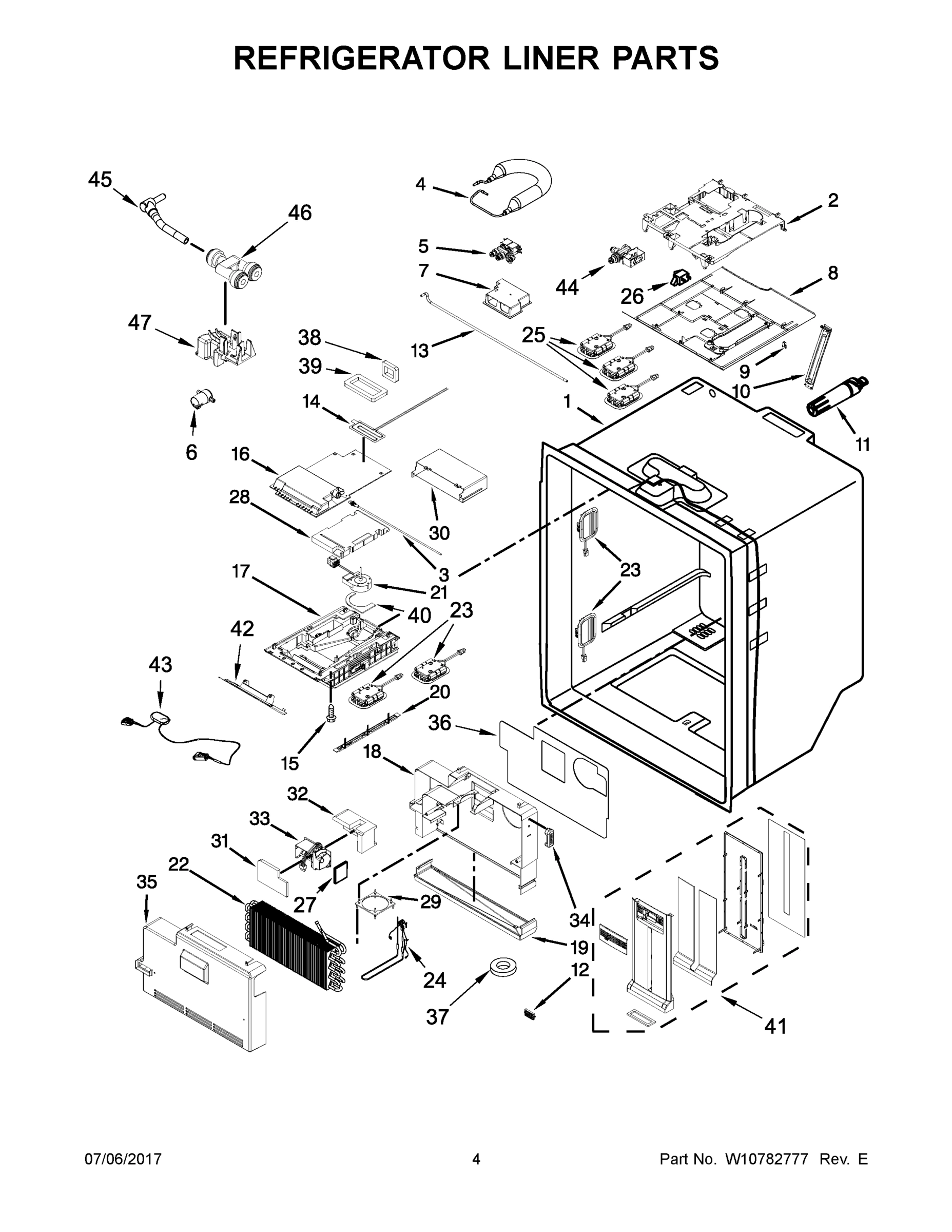 03 - REFRIGERATOR LINER PARTS