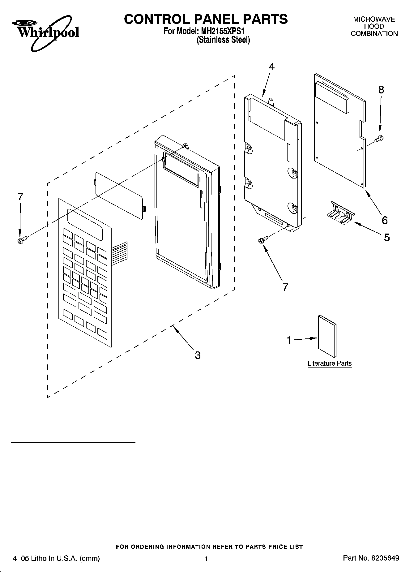 01 - CONTROL PANEL PARTS