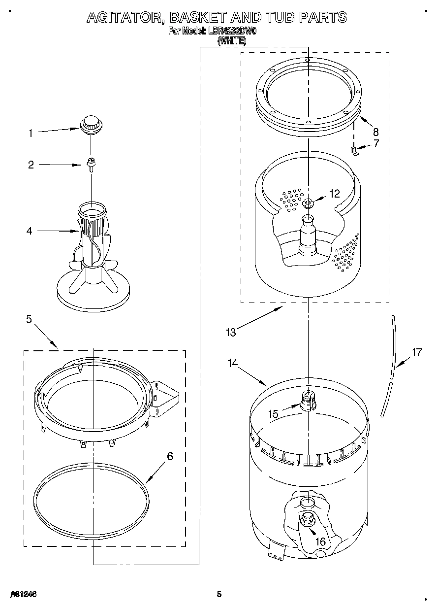 03 - AGITATOR, BASKET AND TUB